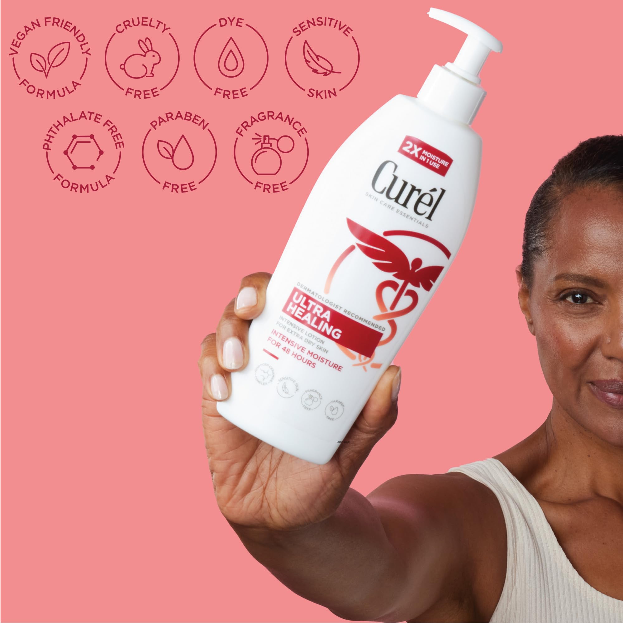 Foto 5 pulgar | Crema Hidratante Para Manos Y Cuerpo Lotion Curel Ultra Healing, 600 Ml - Venta Internacional.