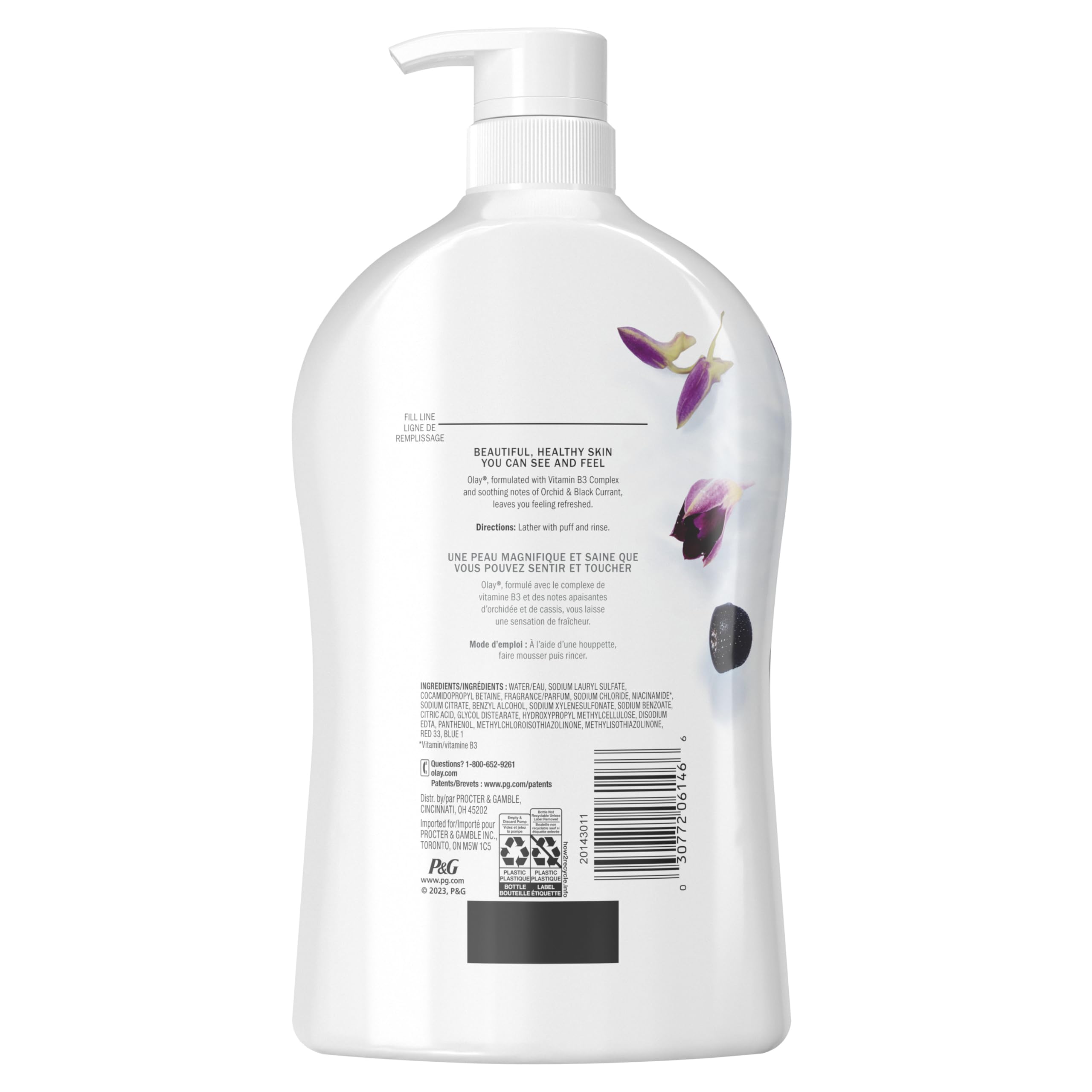 Foto 8 pulgar | Gel De Baño Olay Fresh Outlast Orchid & Black Currant 1lx4 - Venta Internacional.