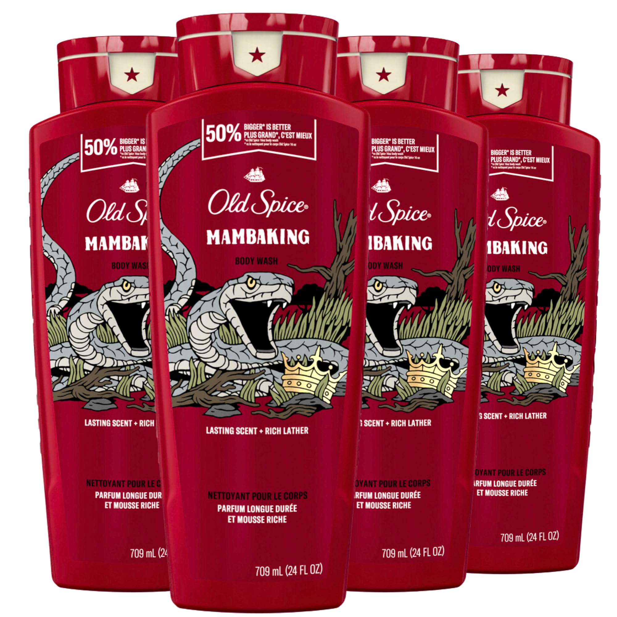 Gel De Baño Old Spice Mambaking Para Hombre, 720 Ml (paquete De 4) - Venta Internacional.
