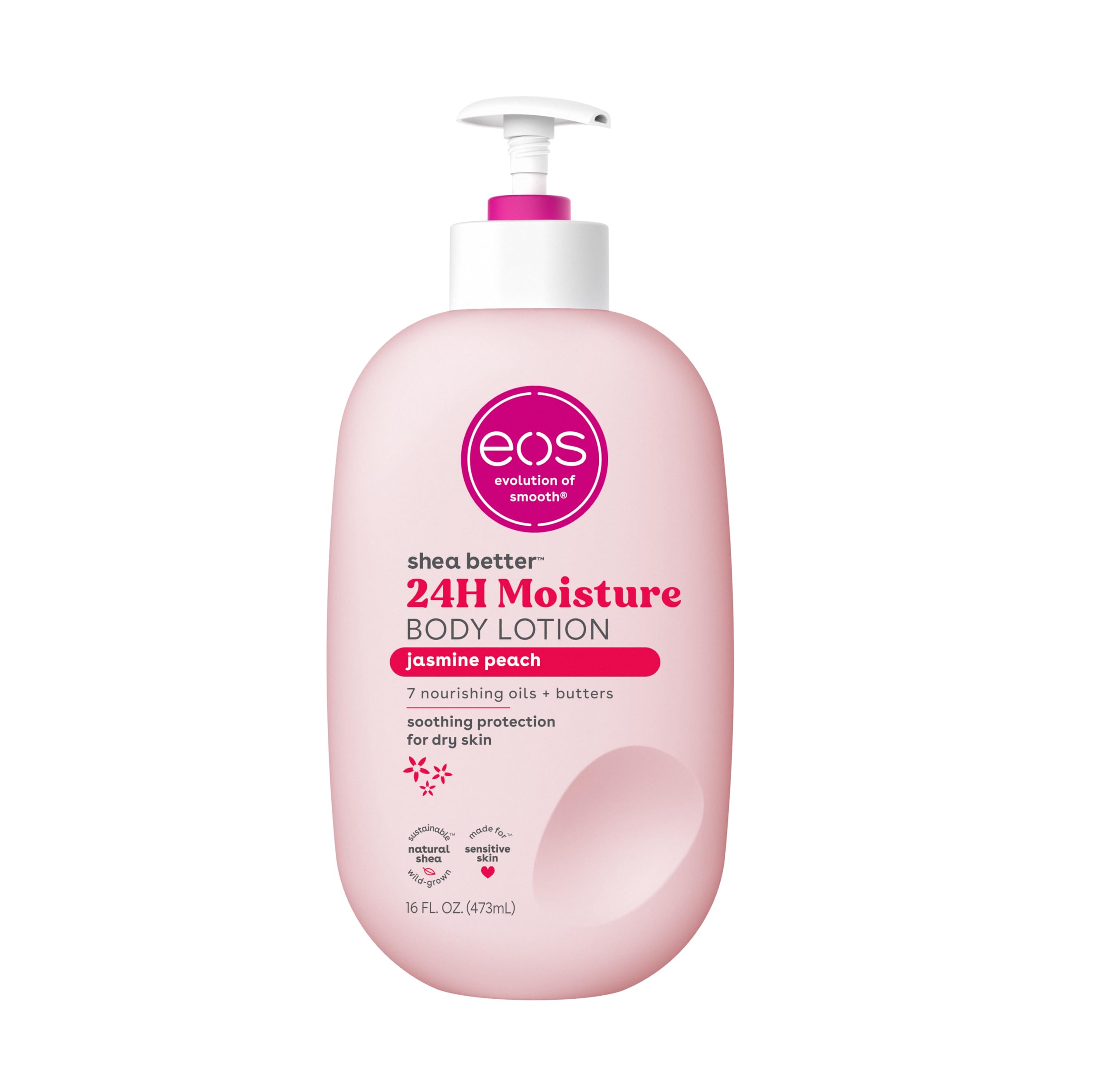 Foto 2 pulgar | Loción Corporal Eos Shea Better Jasmine Peach 473ml Vegan - Venta Internacional.