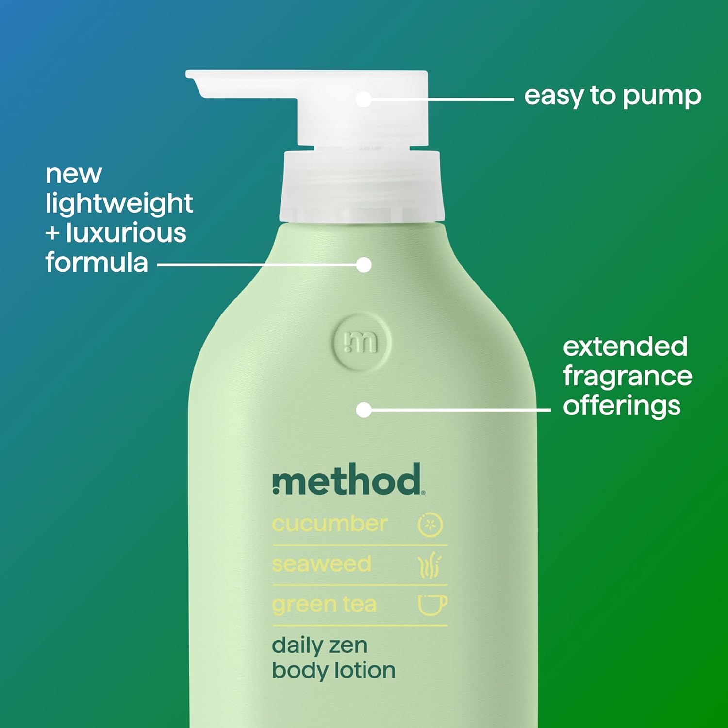 Foto 4 pulgar | Loción Corporal Method Daily Zen, Pepino, Algas, Té Verde, 414 Ml - Venta Internacional.