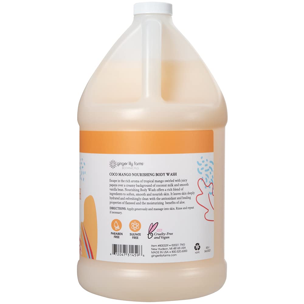 Foto 3 pulgar | Gel De Baño Ginger Lily Farms, Nutritivo, Coco Y Mango, 3,8 Litros - Venta Internacional.