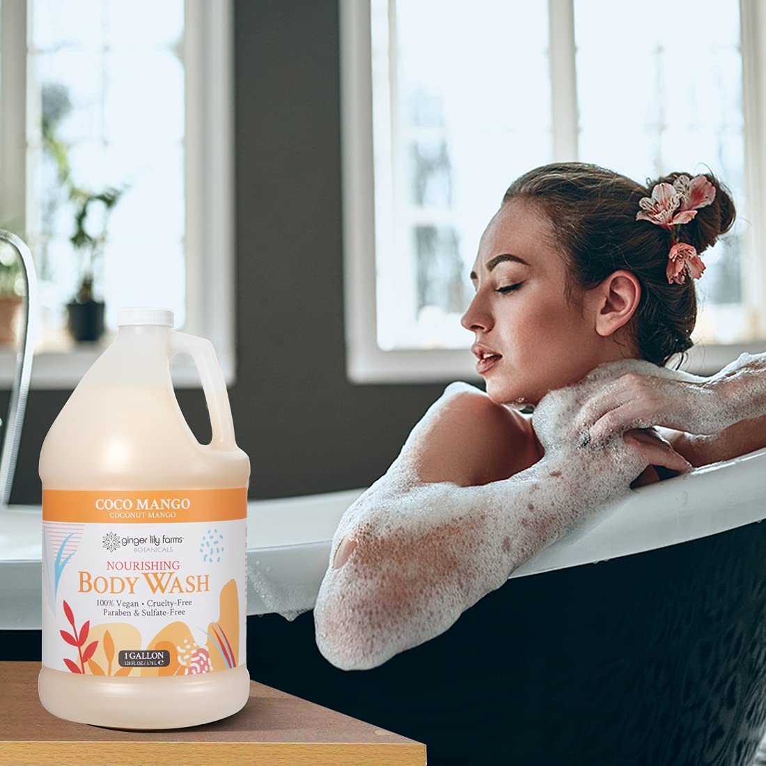 Foto 8 pulgar | Gel De Baño Ginger Lily Farms, Nutritivo, Coco Y Mango, 3,8 Litros - Venta Internacional.