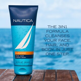 Foto 2 | Gel De Ducha Nautica Grooming 3 En 1 Para Cabello, Cuerpo Y Rostro, 200 Ml - Venta Internacional.