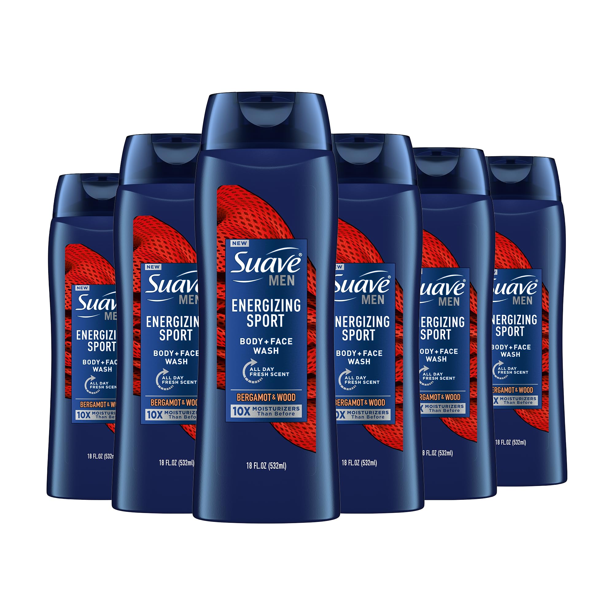 Gel de Baño Corporal Suave Men Energizing Sport 6 Piezas de 532 ml-Venta Internacional