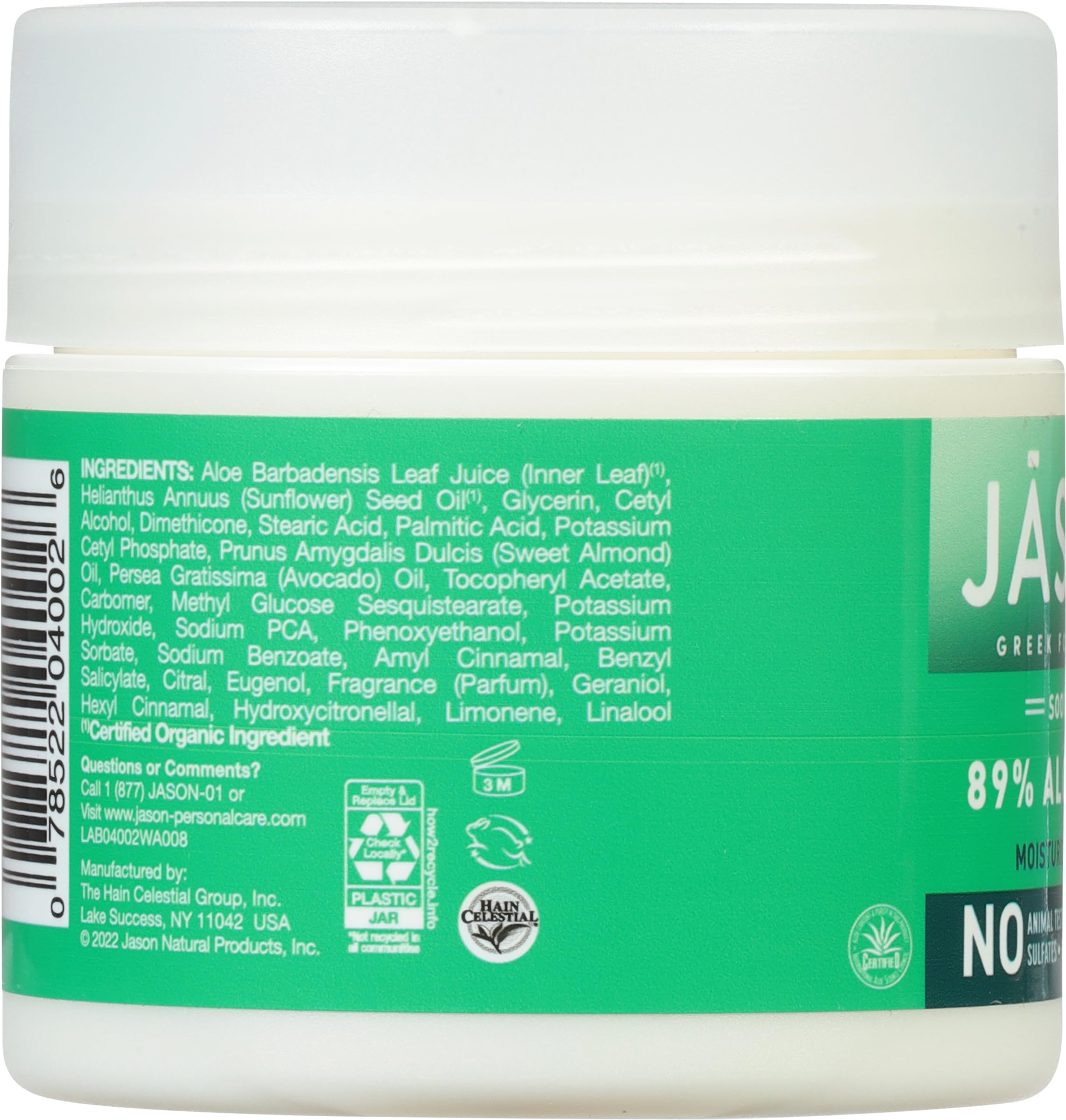 Foto 4 pulgar | Crema Hidratante Jason Soothing 89% Aloe Vera 120 Ml - Venta Internacional.