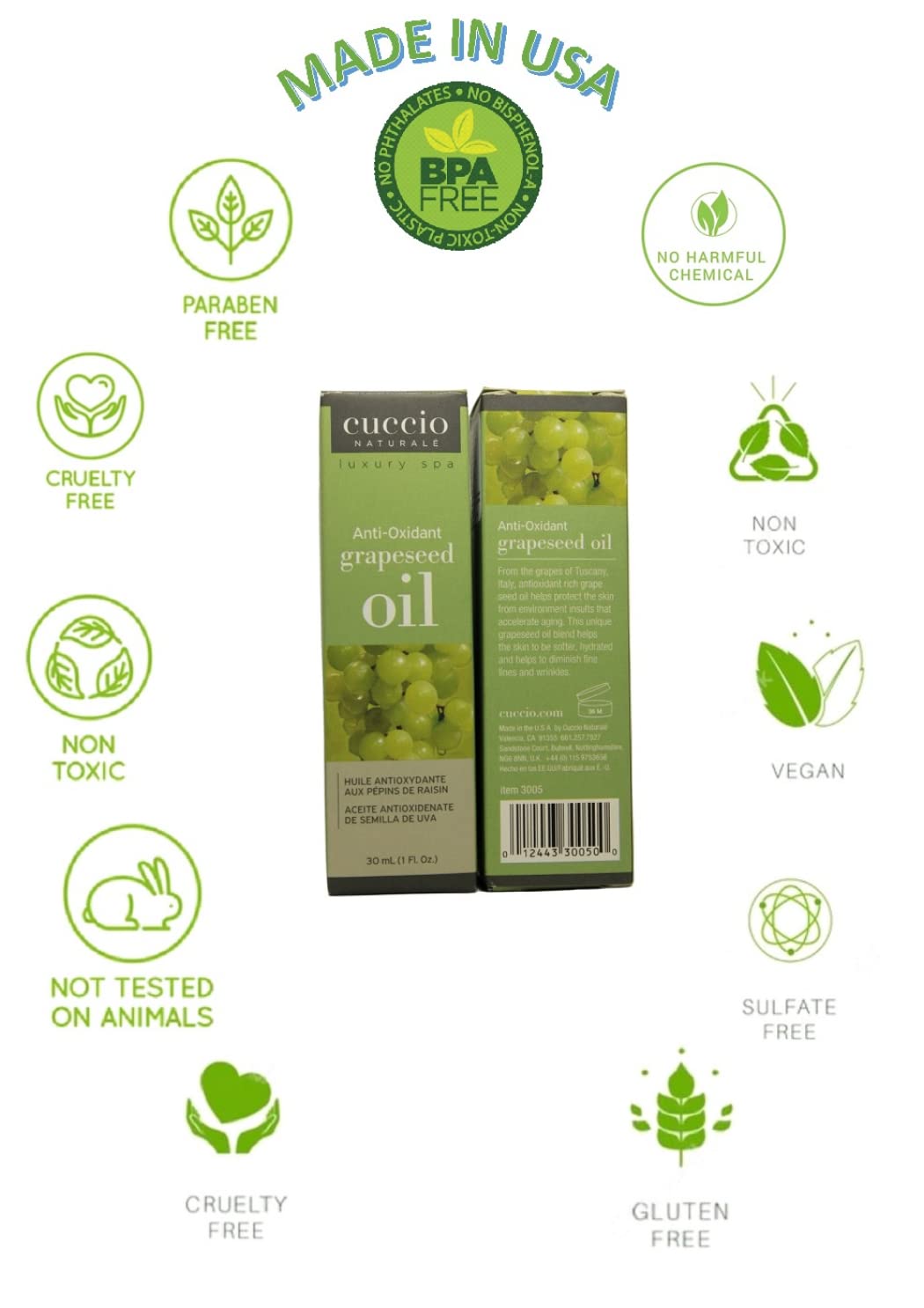 Foto 8 pulgar | Hidratante Antioxidante Y Suavizante Oil Cuccio Naturale, 30 Ml - Venta Internacional.