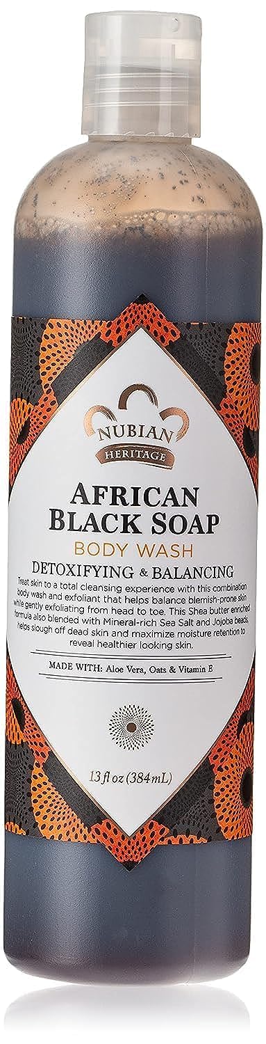 Jabón Body Wash Nubian Heritage African Black, 384 Ml - Venta Internacional.