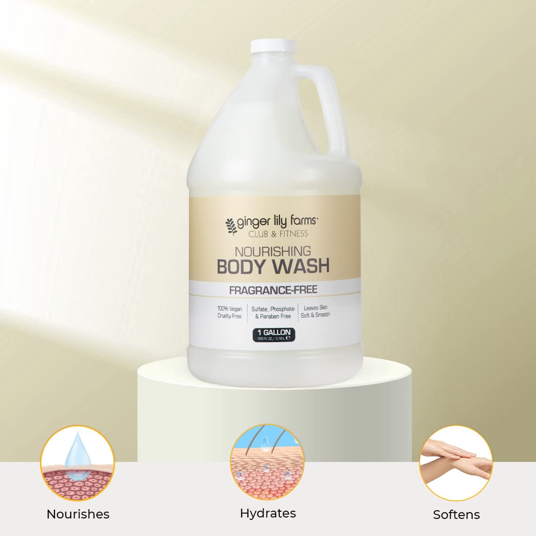 Foto 6 pulgar | Gel De Baño Ginger Lily Farms Club & Fitness 3,8 L Vegano - Venta Internacional.