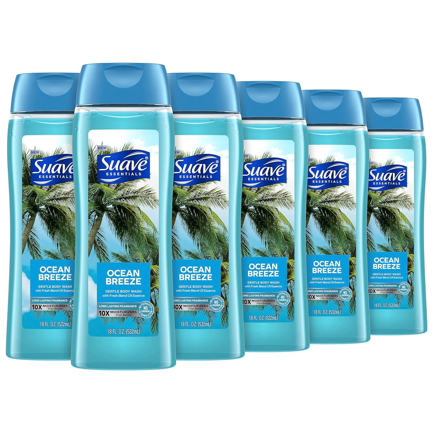 Gel de Baño Suave Hidratante Ocean Breeze 532 Ml 6 Piezas - Venta Internacional