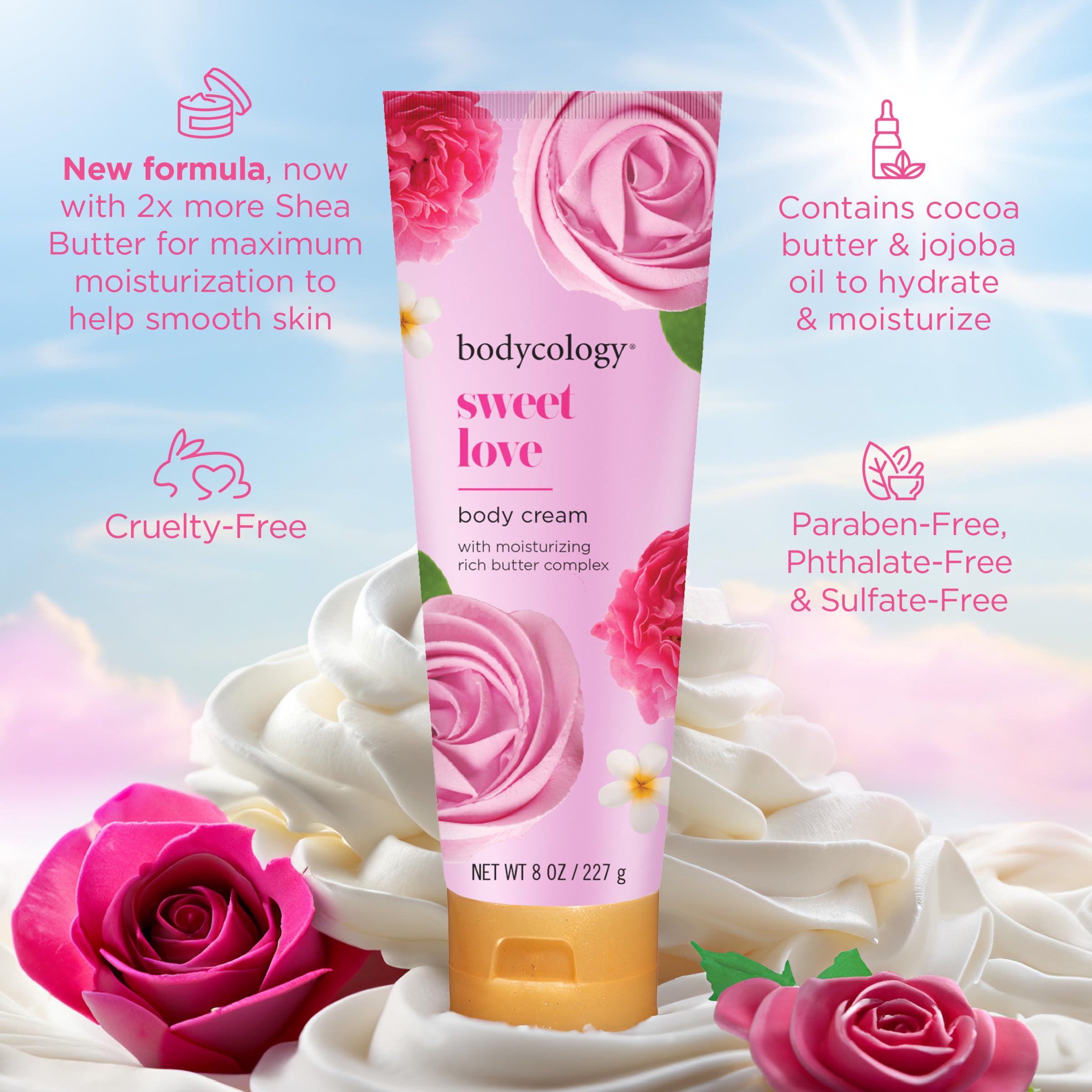 Foto 5 pulgar | Crema Corporal Bodycology Shea Butter Sweet Love 240ml - Venta Internacional.