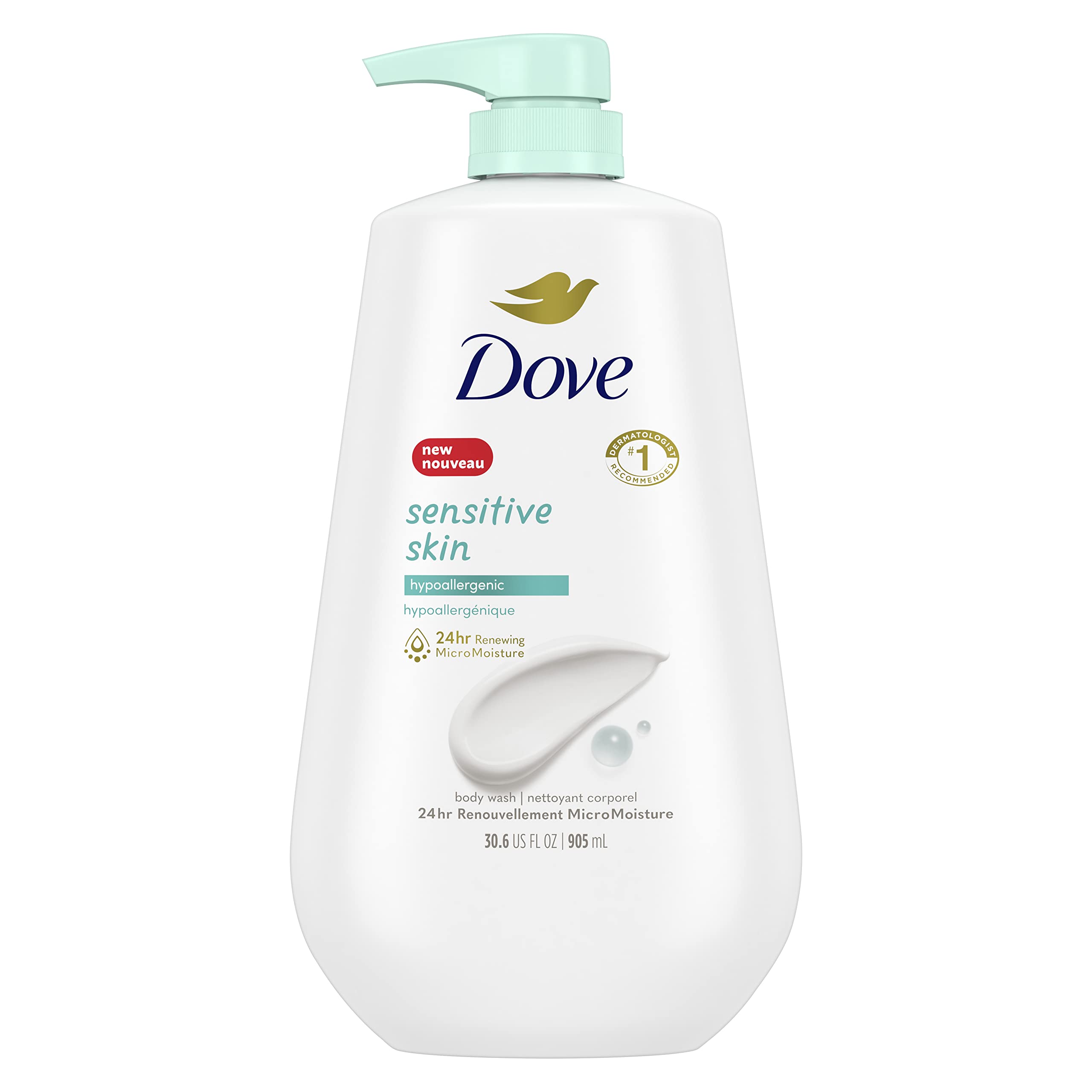 Foto 2 pulgar | Gel De Baño Dove Para Piel Sensible Más Suave Y Tersa, 1 Litro - Venta Internacional.
