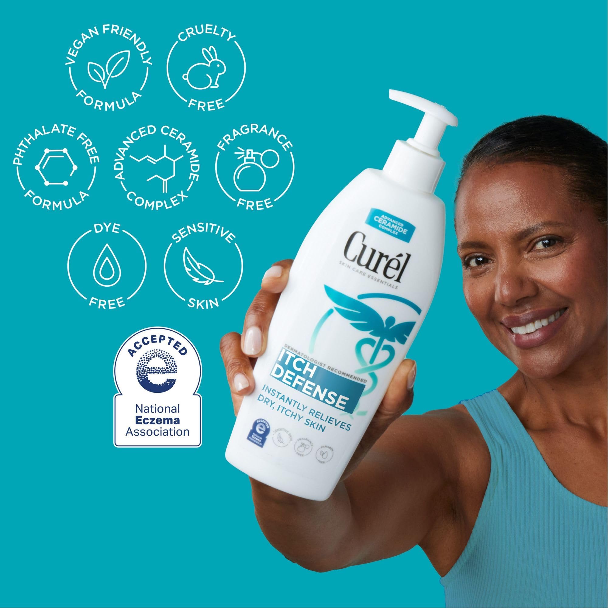 Foto 5 pulgar | Loción Calmante Curel Itch Defense Para Piel Seca Y Con Picazón, 390 Ml - Venta Internacional.