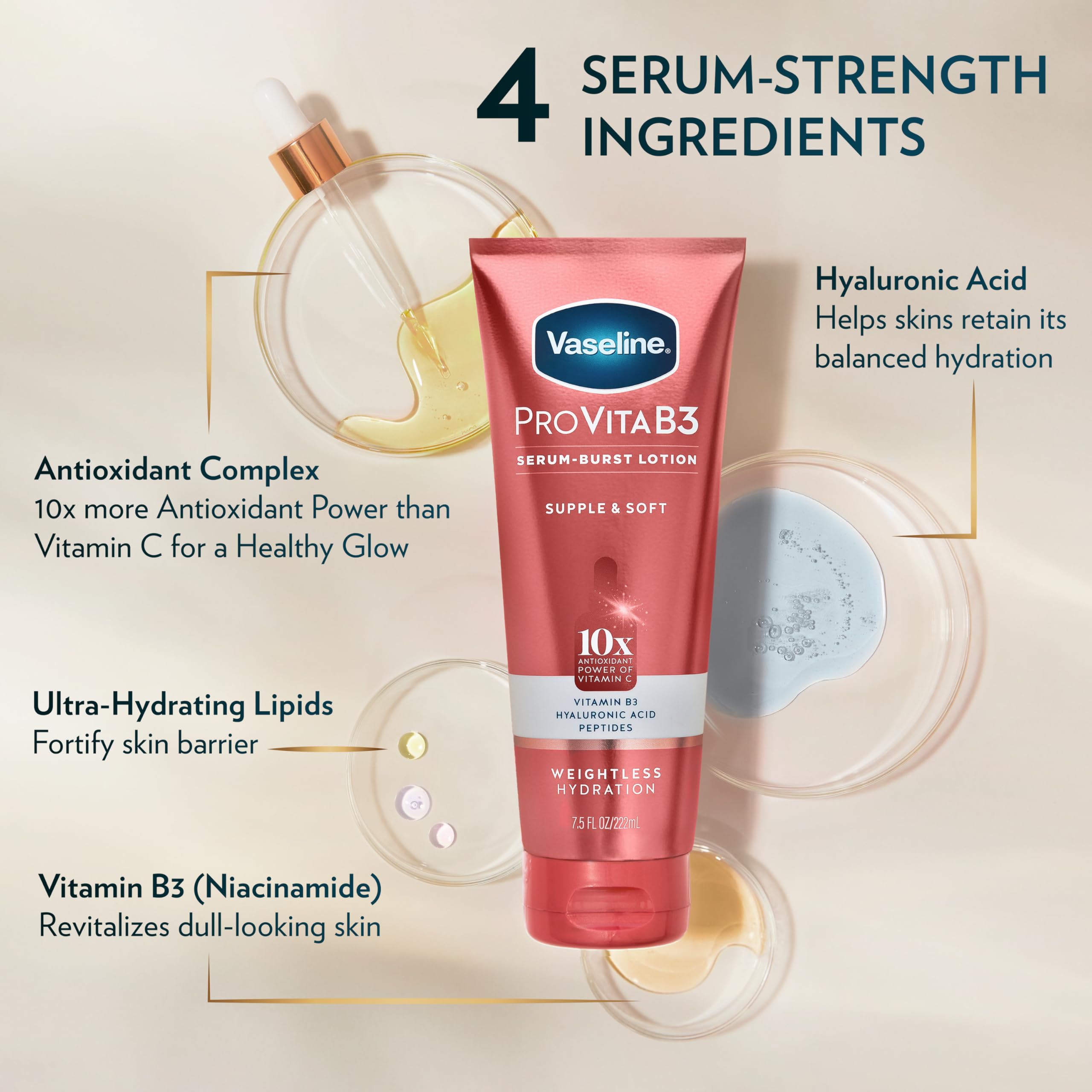 Foto 3 | Loción Vaseline Pro Vitab3 Serum Burst 220 Ml Con Vitamina C - Venta Internacional.
