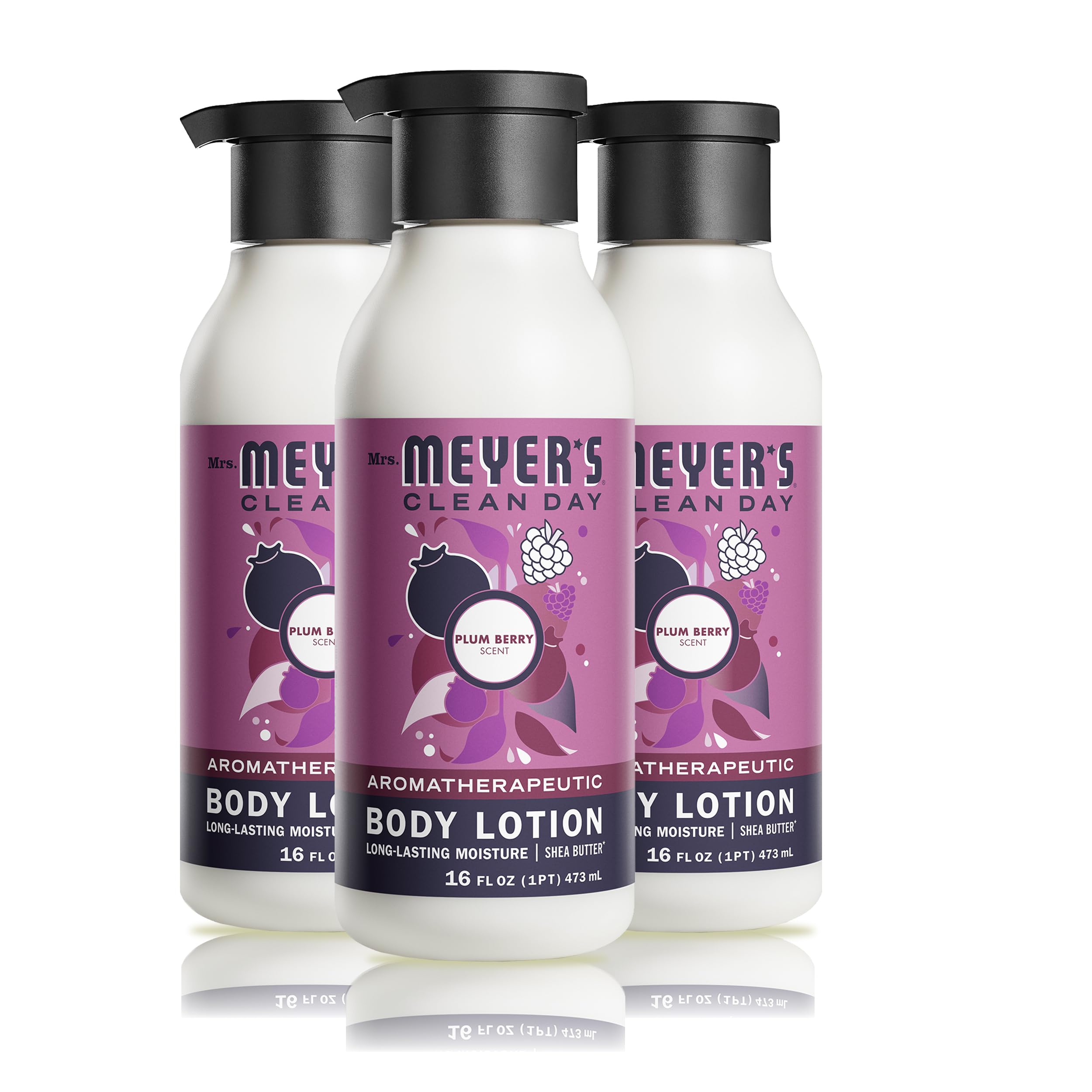 Loción Corporal Mrs. Meyer's Clean Day Plum Berry 480 Ml, Paquete De 3 - Venta Internacional.