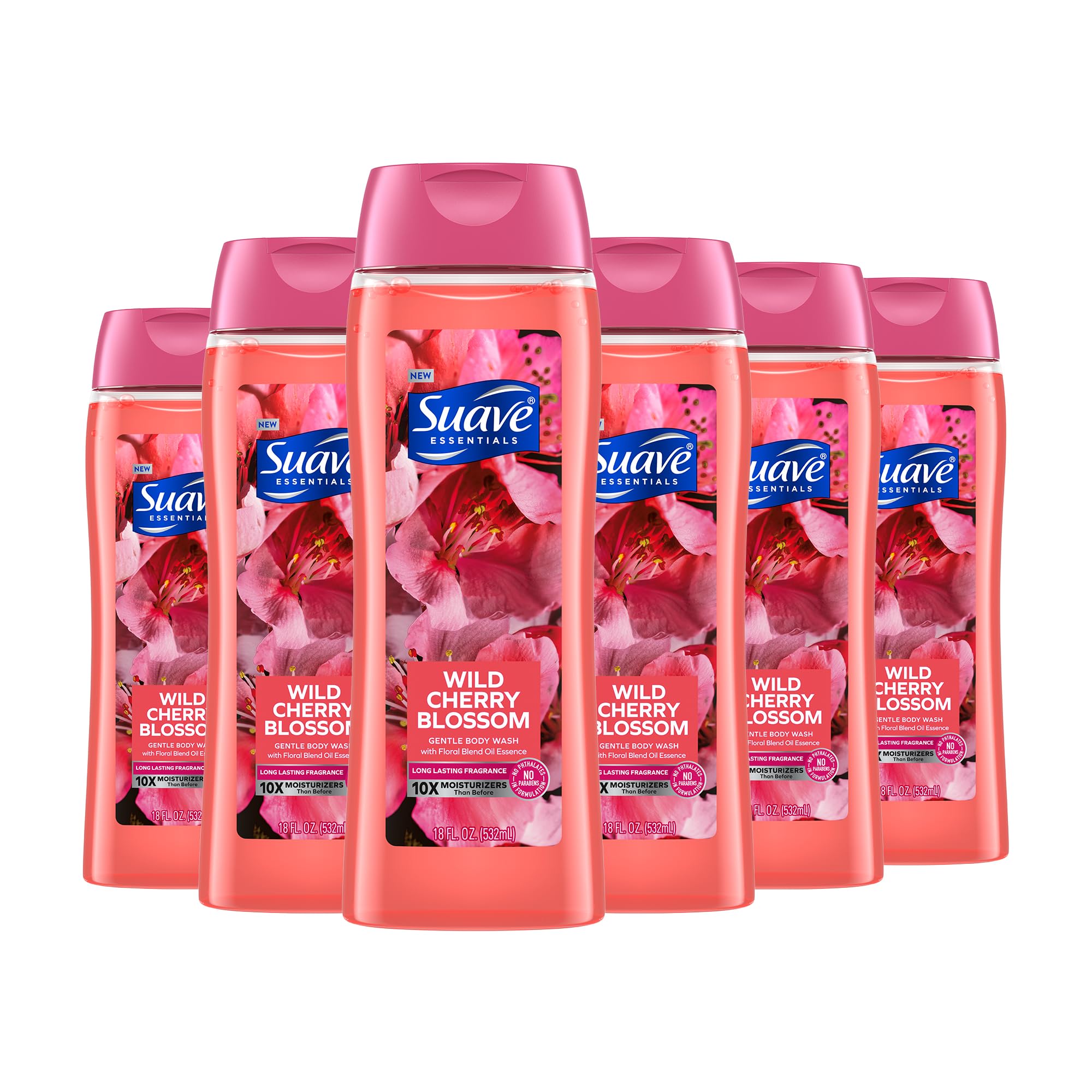 Gel de Baño Hidratante Suave con Flor de Cerezo Silvestre 532 Ml 6 Piezas - Venta Internacional
