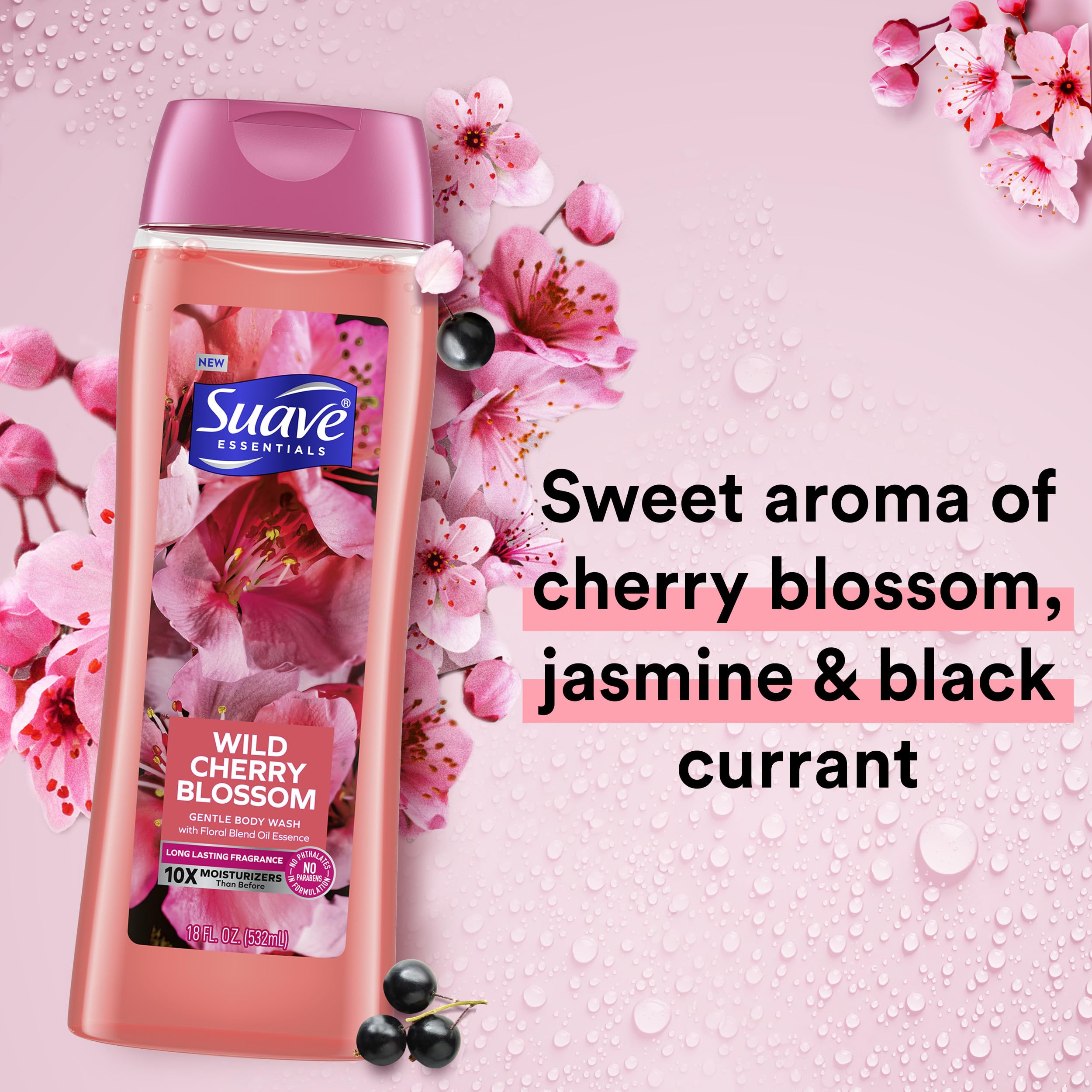 Foto 3 pulgar | Gel de Baño Hidratante Suave con Flor de Cerezo Silvestre 532 Ml 6 Piezas - Venta Internacional