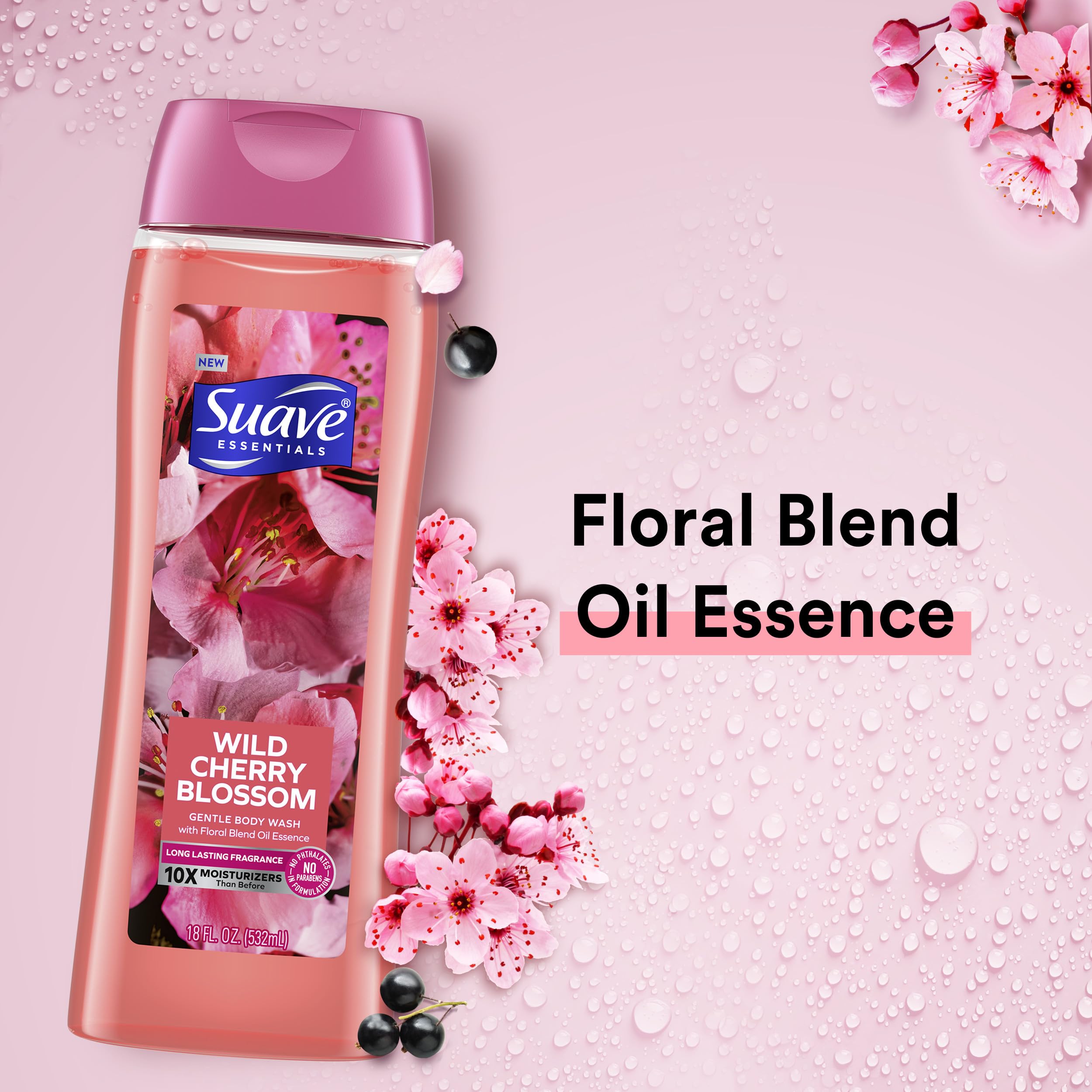 Foto 6 pulgar | Gel de Baño Hidratante Suave con Flor de Cerezo Silvestre 532 Ml 6 Piezas - Venta Internacional