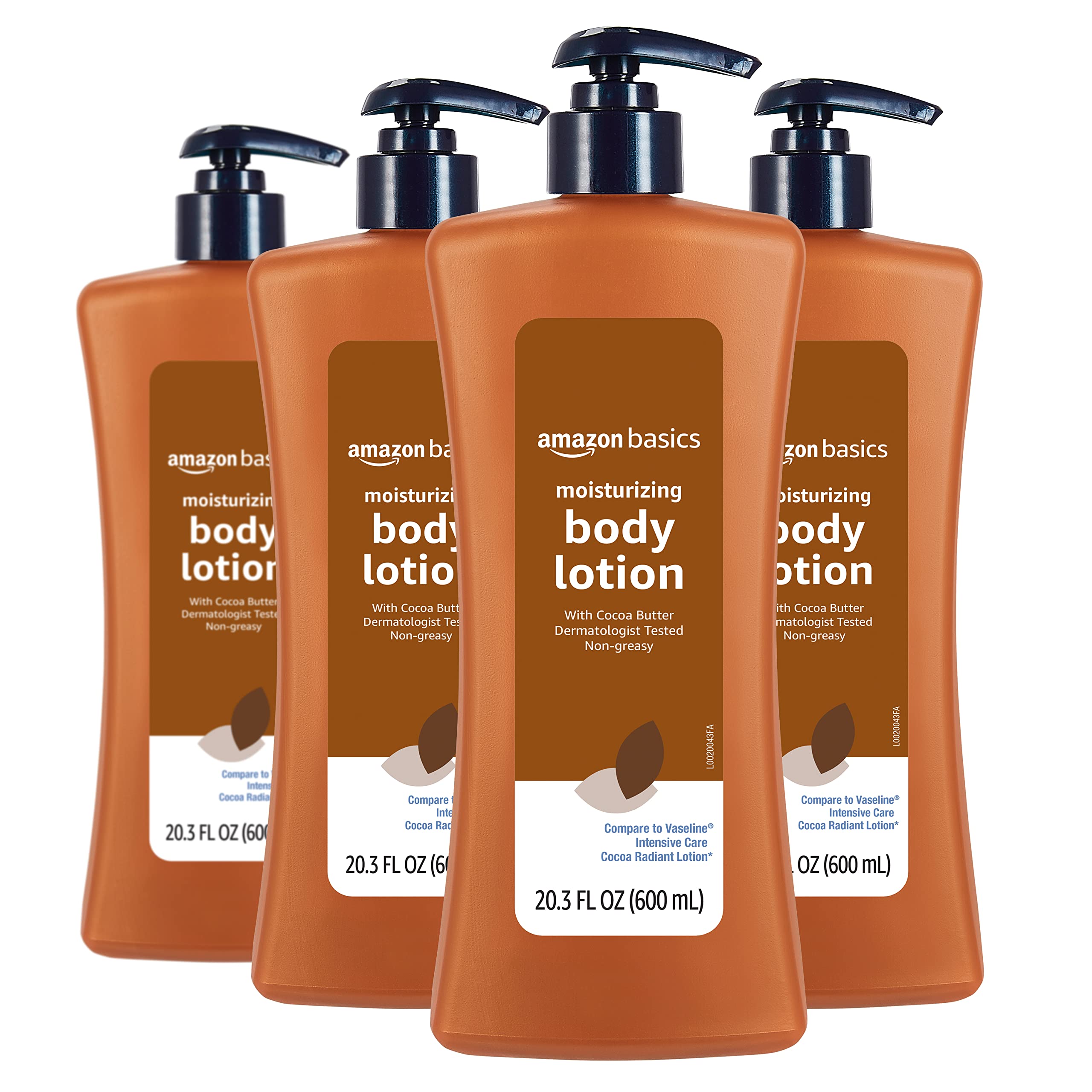 Loción Corporal Amazon Basics Con Manteca De Cacao, 600 Ml (paquete De 4) - Venta Internacional.