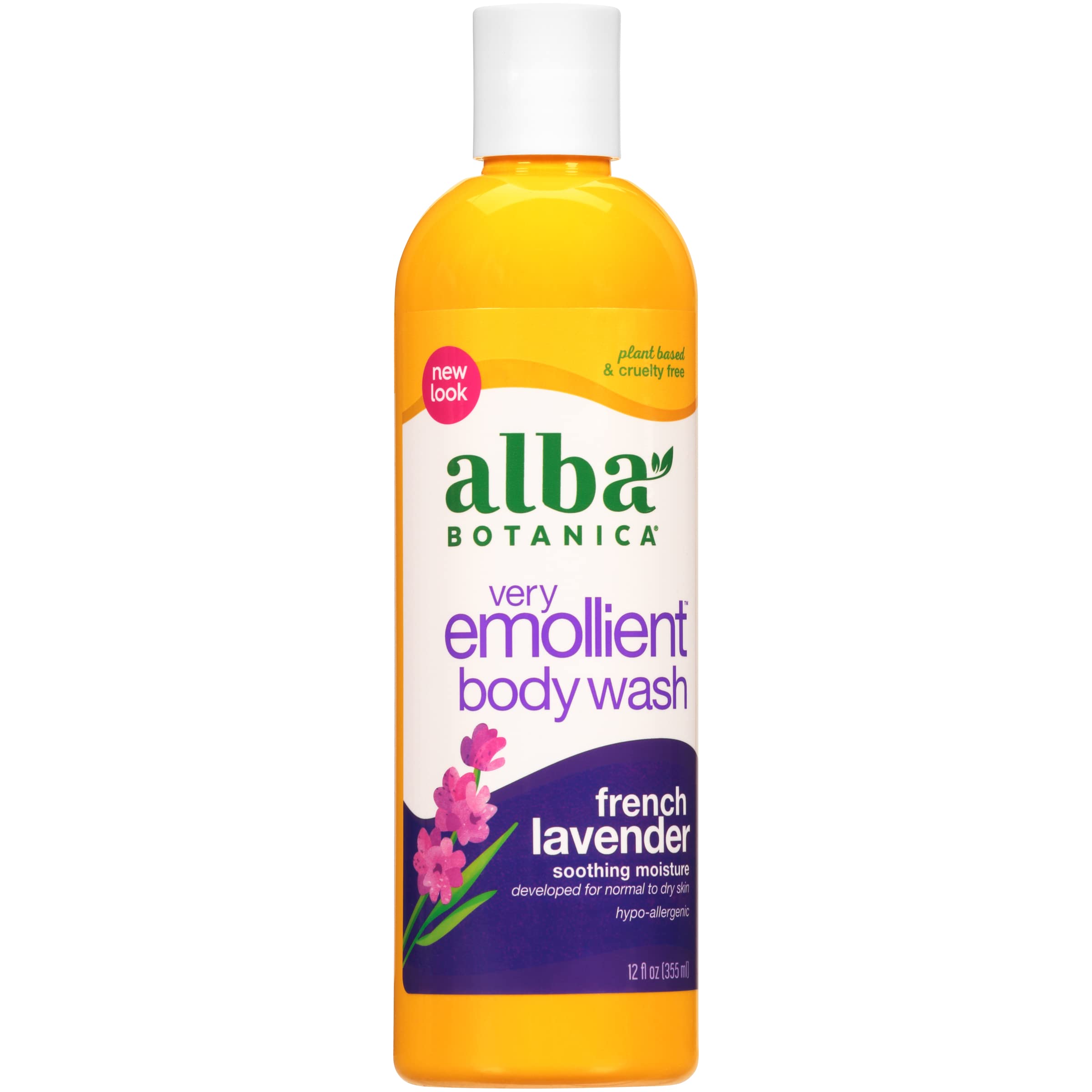 Gel De Baño Alba Botanica, Muy Emoliente, Lavanda Francesa, 350 Ml - Venta Internacional.