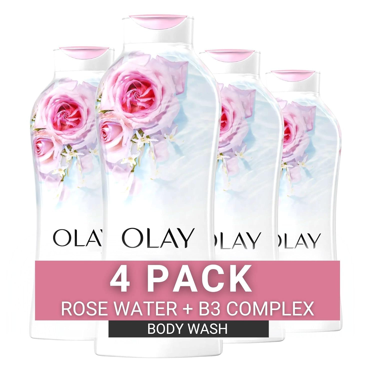 Gel De Baño Olay Fresh Outlast Rose Water Para Mujer, 650 Ml (x4) - Venta Internacional.