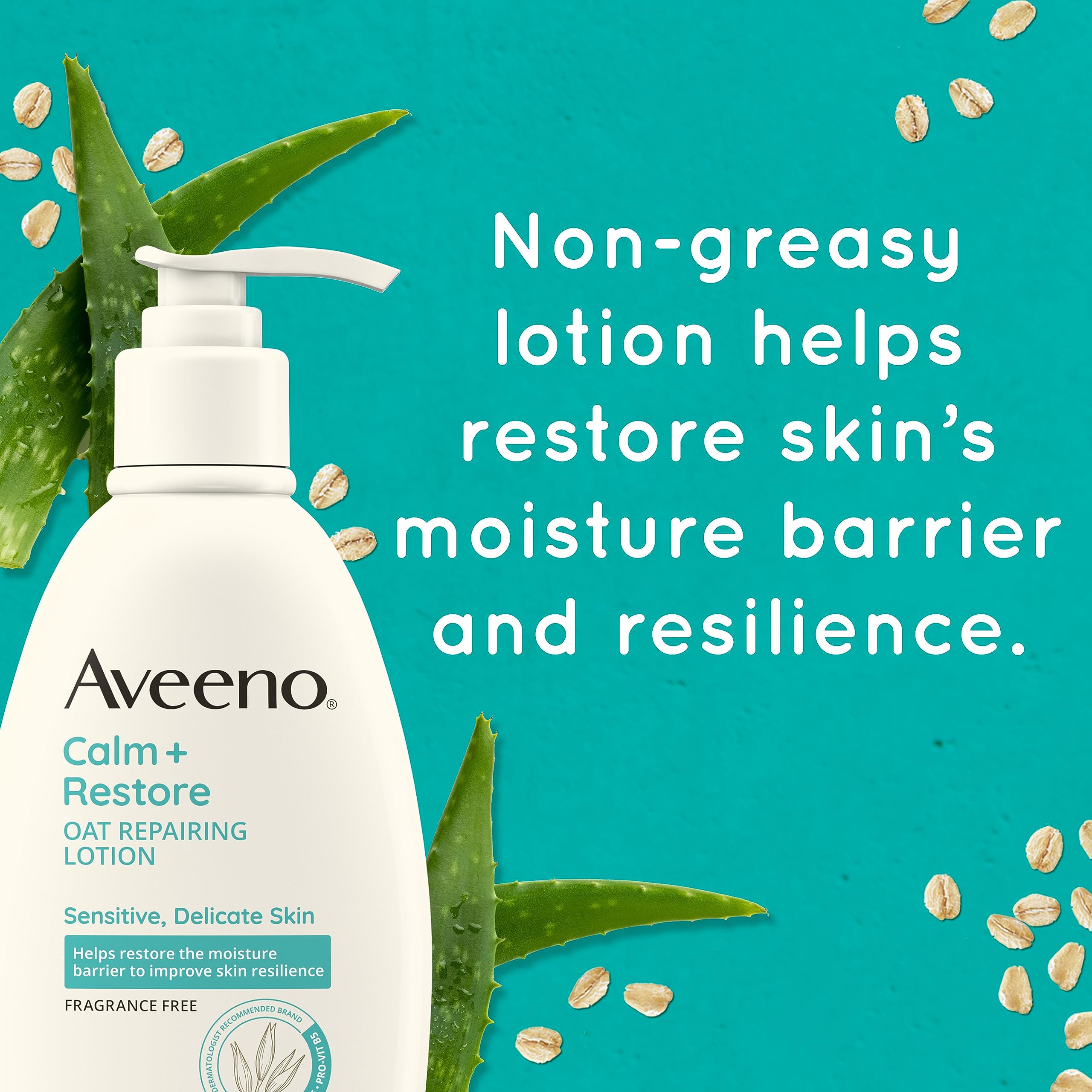 Foto 7 pulgar | Loción Corporal Aveeno Calm + Restore Oat Repair 355 Ml - Venta Internacional.