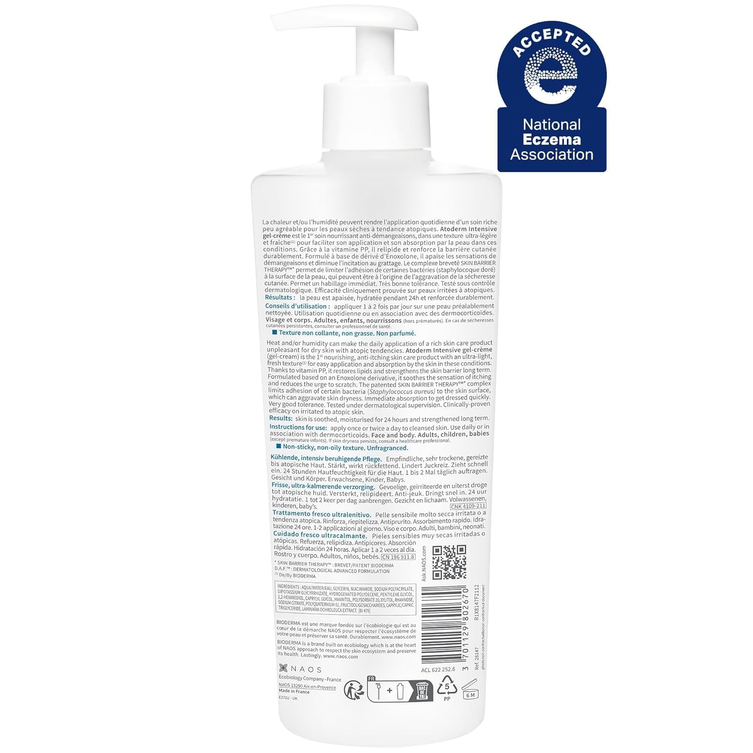 Foto 4 pulgar | Loción Corporal Bioderma Atoderm Intensive Gel-crème 200 Ml - Venta Internacional.