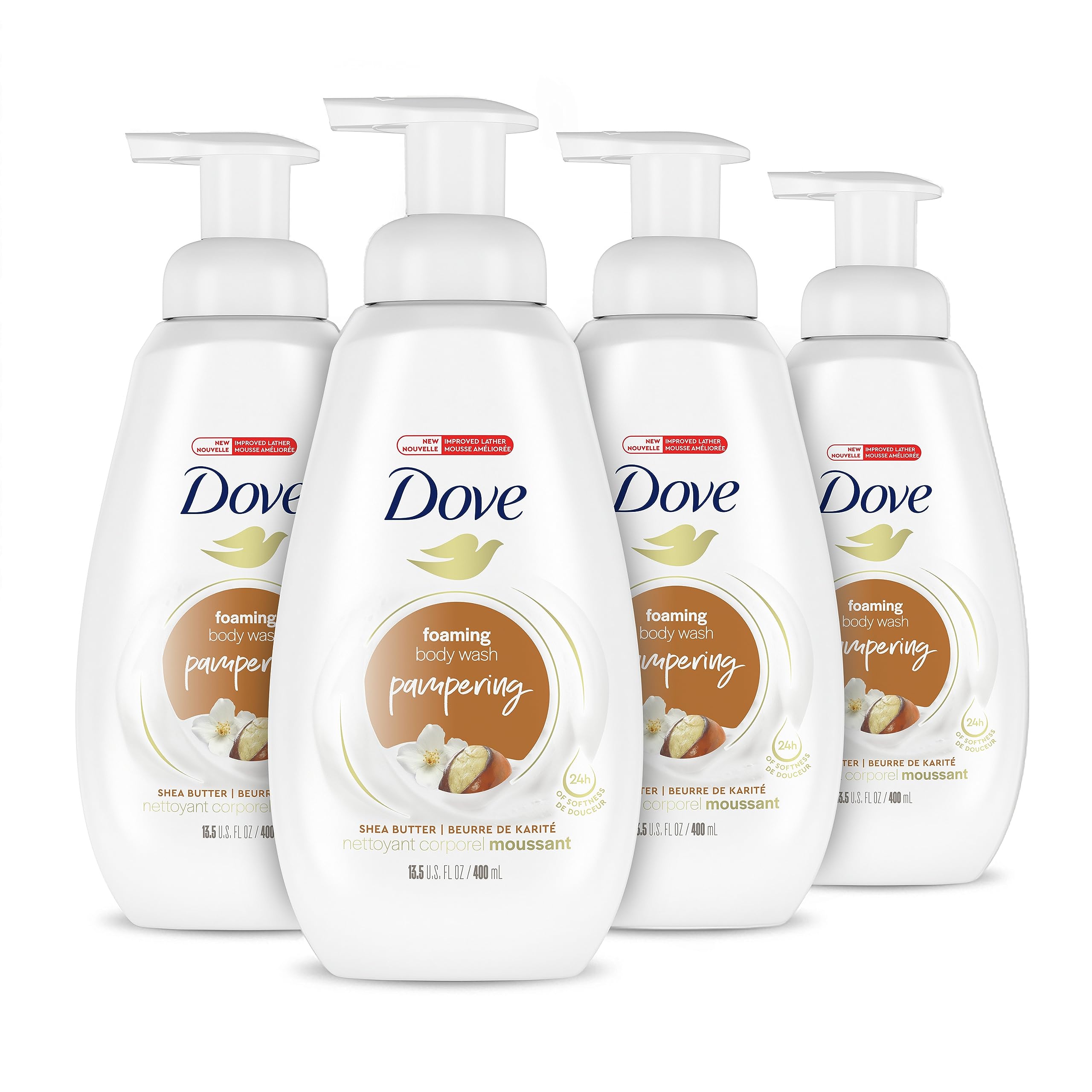Manteca De Karité Espumosa Instantánea Dove, 400 Ml, 4 Unidades - Venta Internacional.