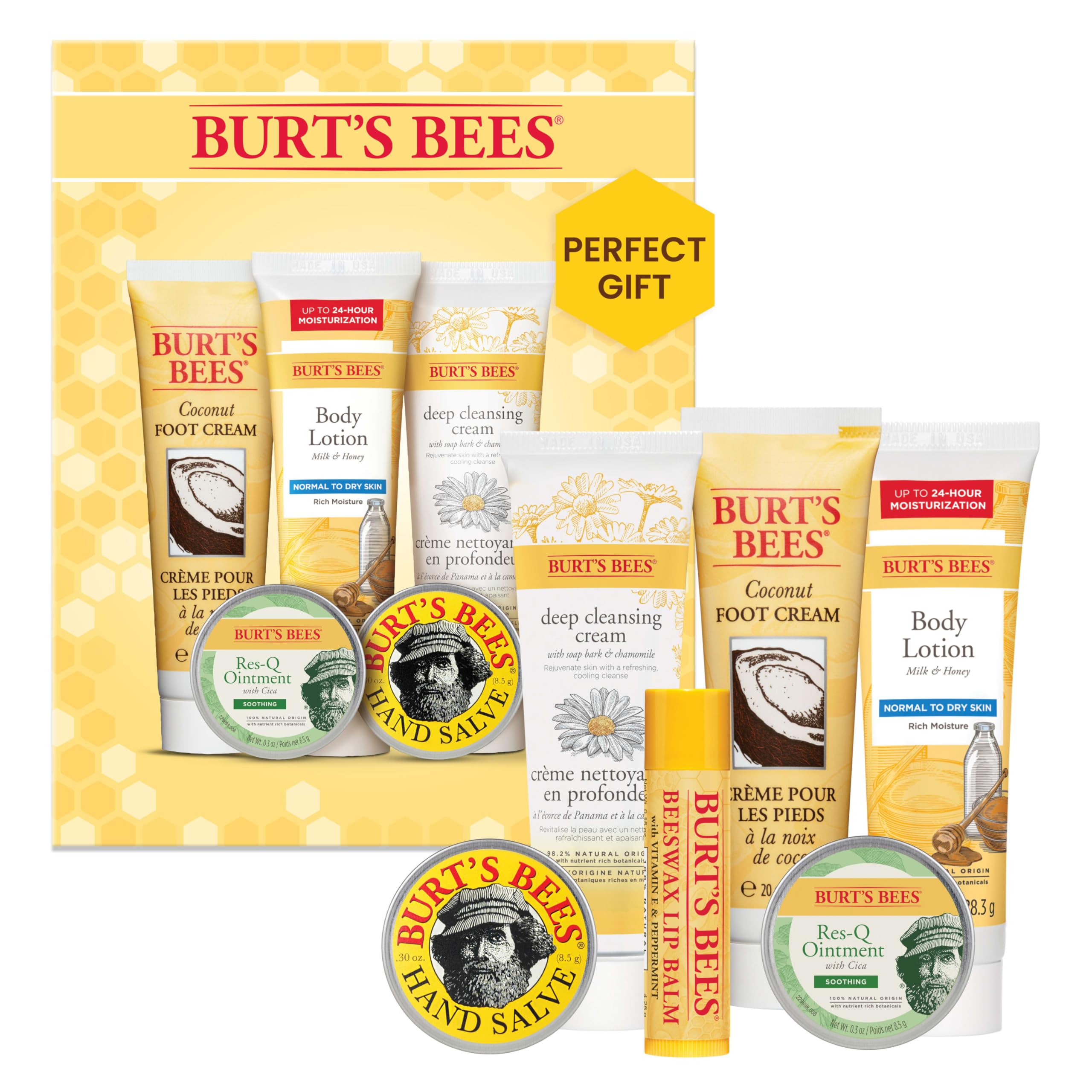 Set De Regalo Burt's Bees Timeless Minis Con Bálsamo Labial Y Crema Para Pies - Venta Internacional.