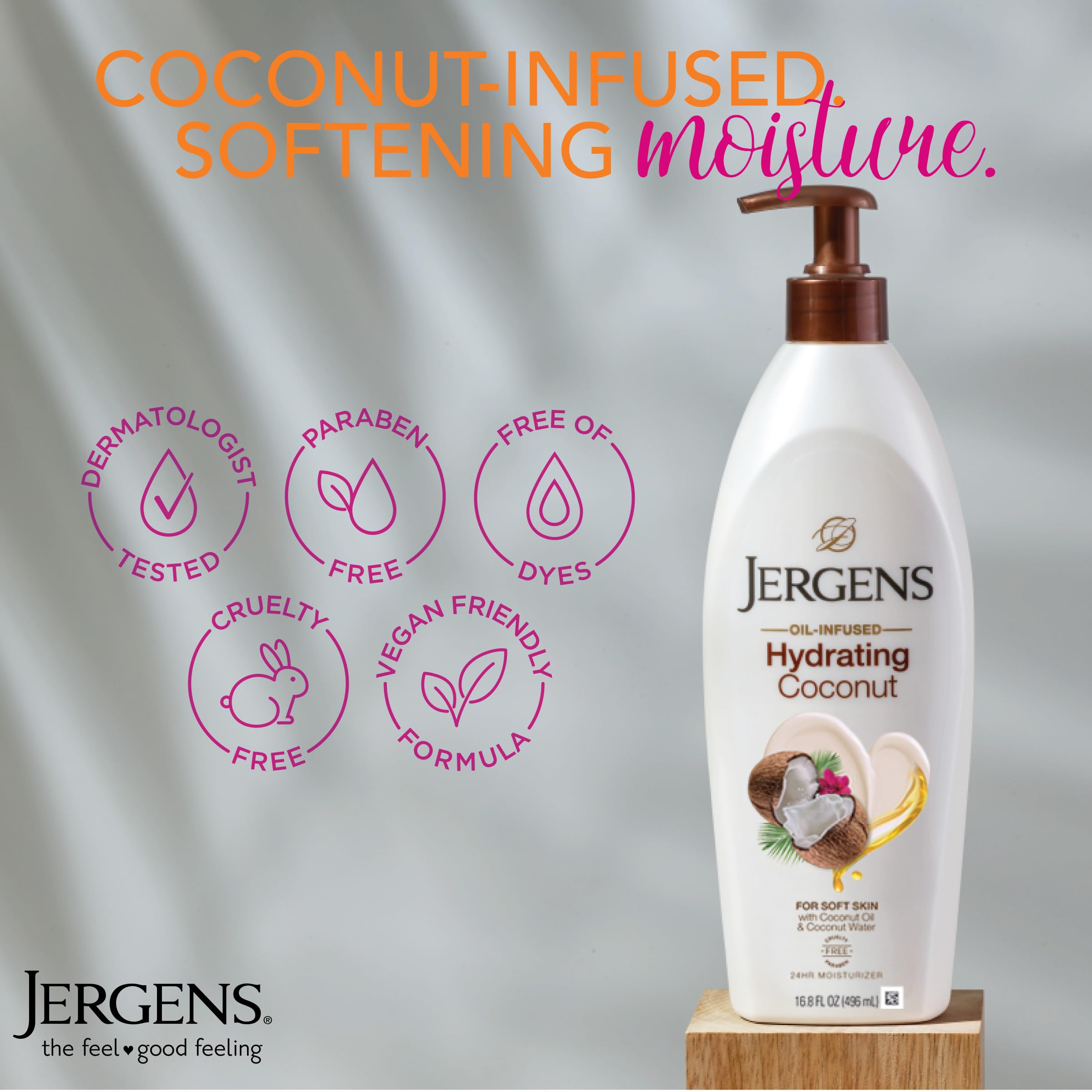 Foto 4 pulgar | Loción Corporal Jergens Hydrating Coconut 500 Ml Para Piel Seca - Venta Internacional.