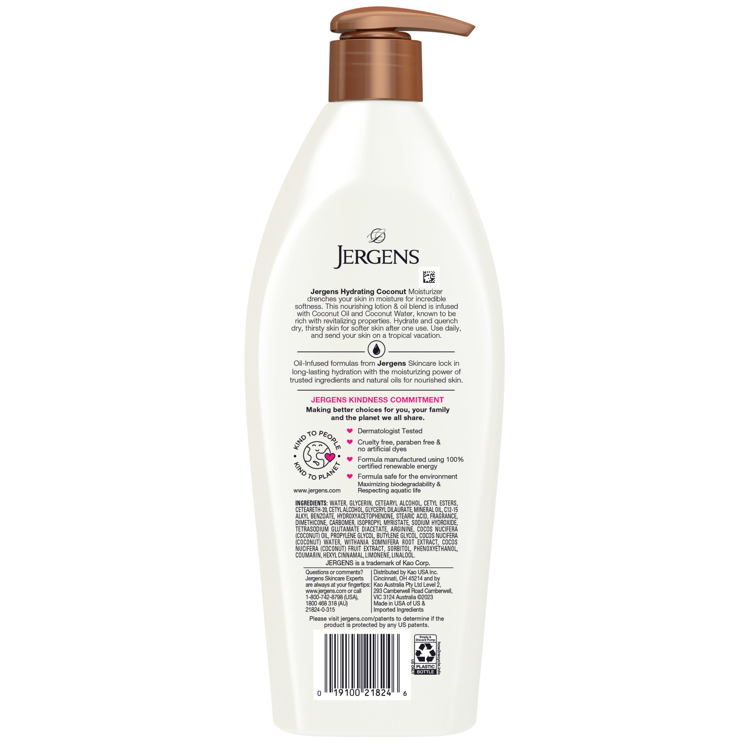Foto 8 pulgar | Loción Corporal Jergens Hydrating Coconut 500 Ml Para Piel Seca - Venta Internacional.
