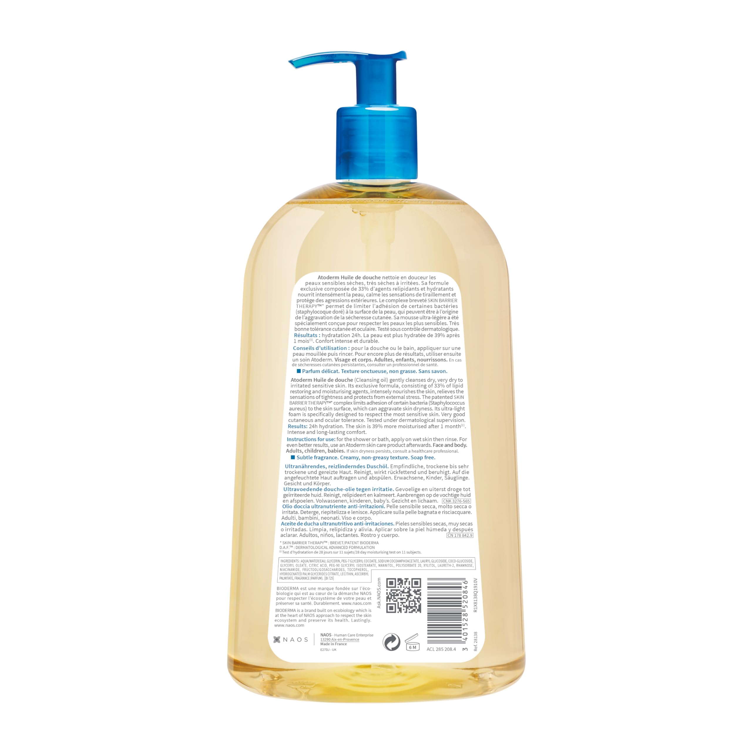 Foto 3 pulgar | Aceite De Ducha Bioderma Atoderm Nutritivo Para Pieles Secas Y Sensibles - Venta Internacional.