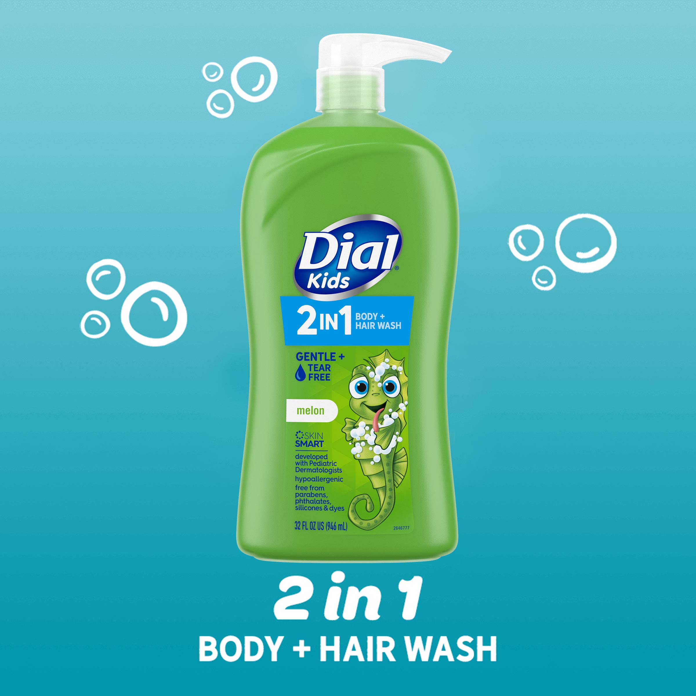 Foto 3 pulgar | Gel De Baño Y Cabello Dial Kids Melon 946ml - Venta Internacional.