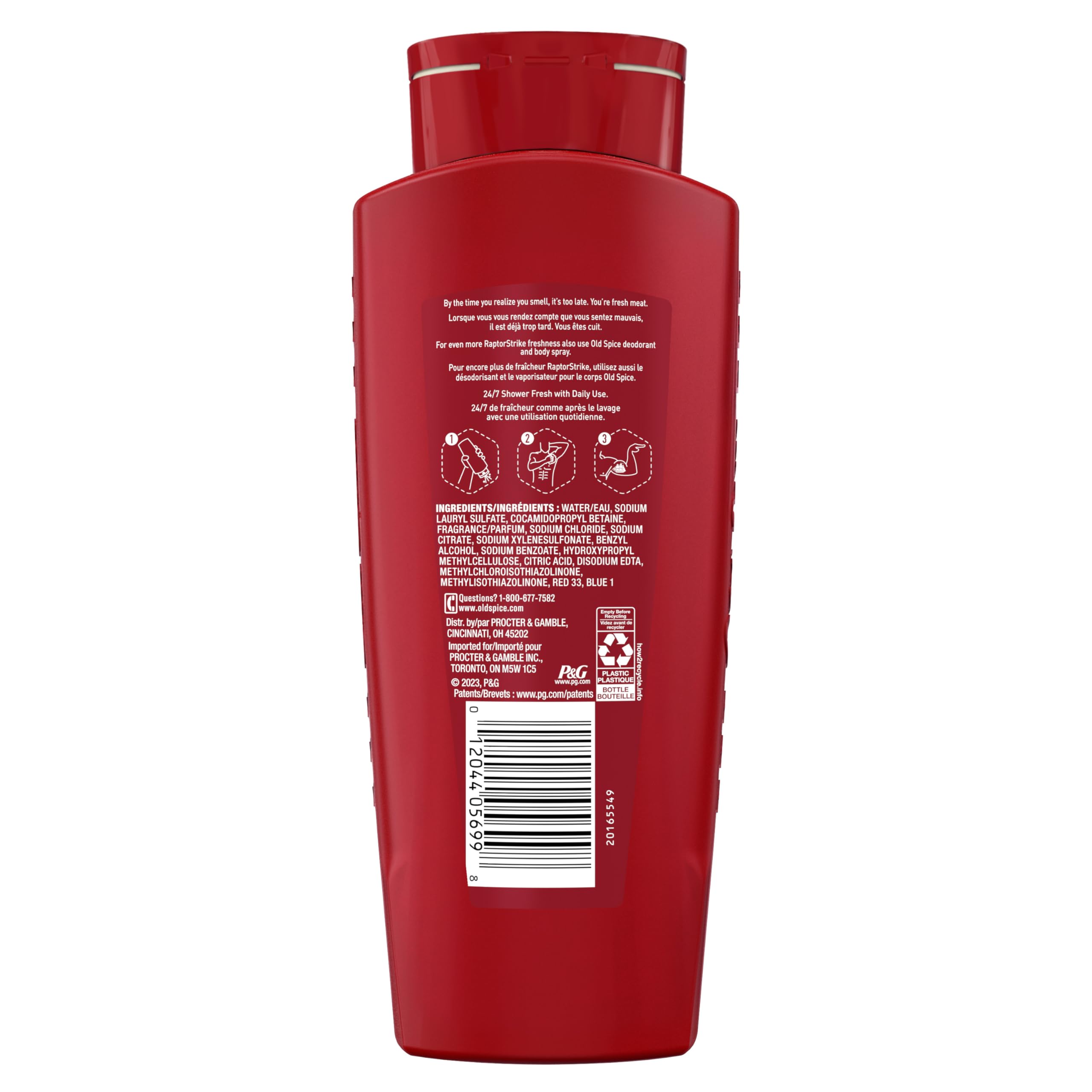 Foto 8 pulgar | Gel De Baño Old Spice Raptorstrike Para Hombre 710 Ml (paquete De 4) - Venta Internacional.