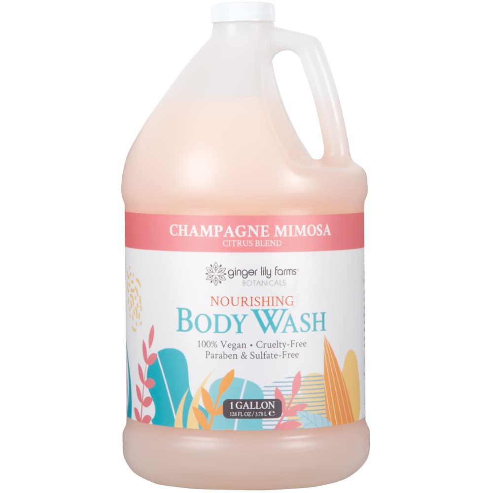 Gel De Baño Ginger Lily Farms Nourishing Champagne Mimosa 1l - Venta Internacional.