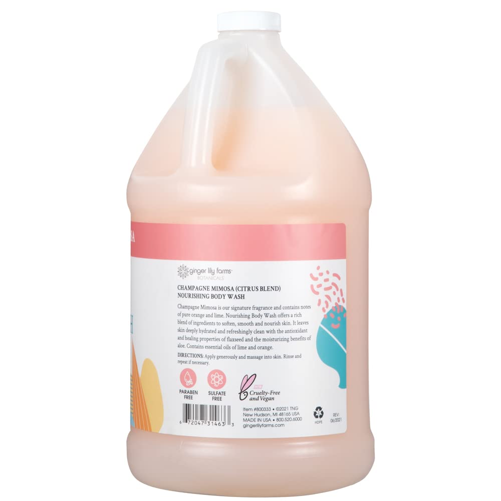 Foto 3 pulgar | Gel De Baño Ginger Lily Farms Nourishing Champagne Mimosa 1l - Venta Internacional.