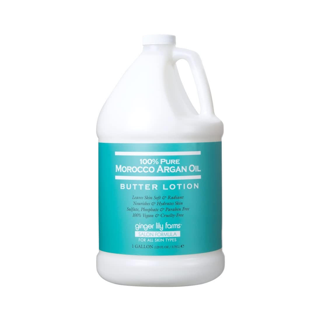 Loción Ginger Lily Farms Con Aceite De Argán De Marruecos 100% Puro, 3,8 L - Venta Internacional.