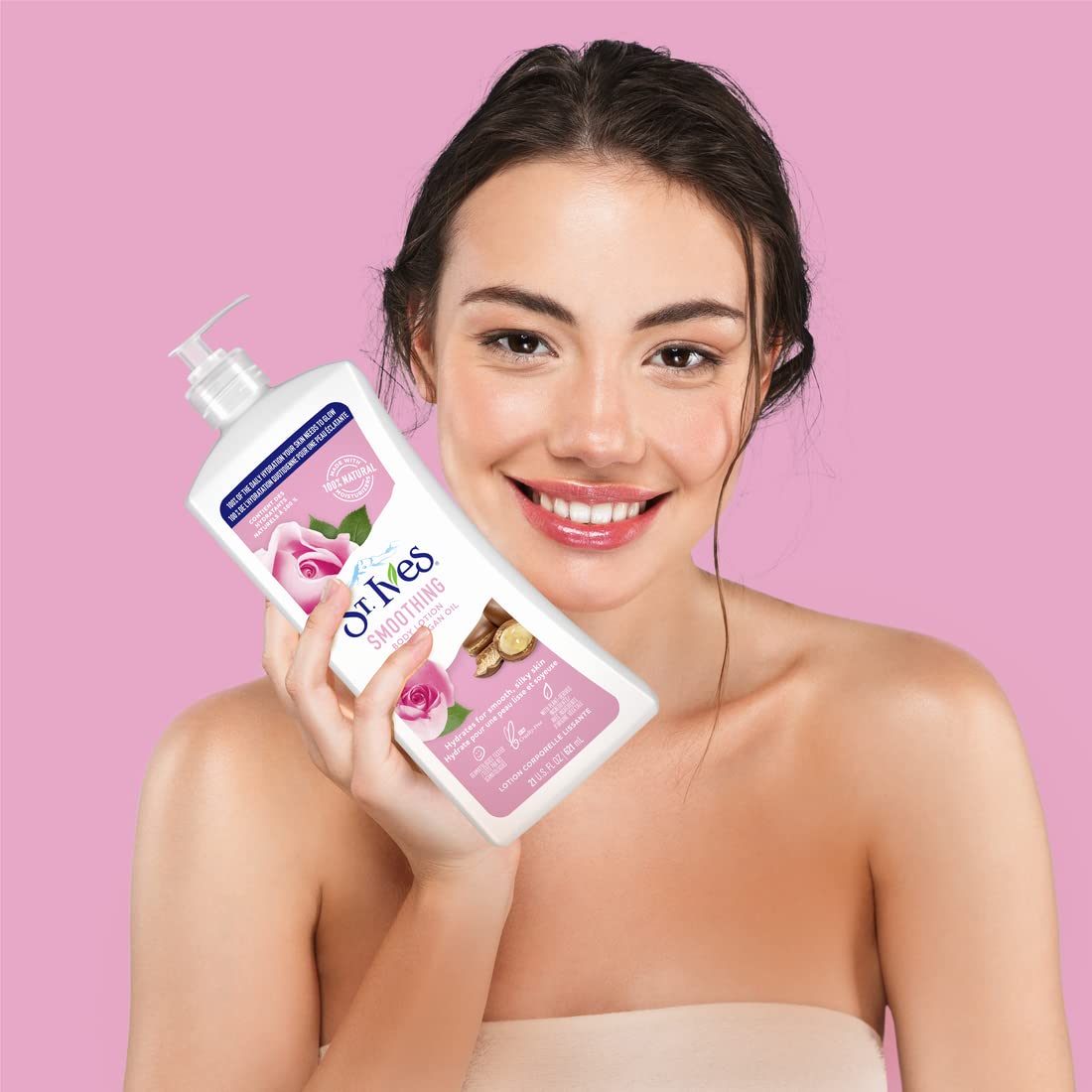 Foto 3 pulgar | Loción Suavizante Para Manos Y Cuerpo St. Ives, Aceite De Rosa Y Argán, 620 Ml - Venta Internacional.
