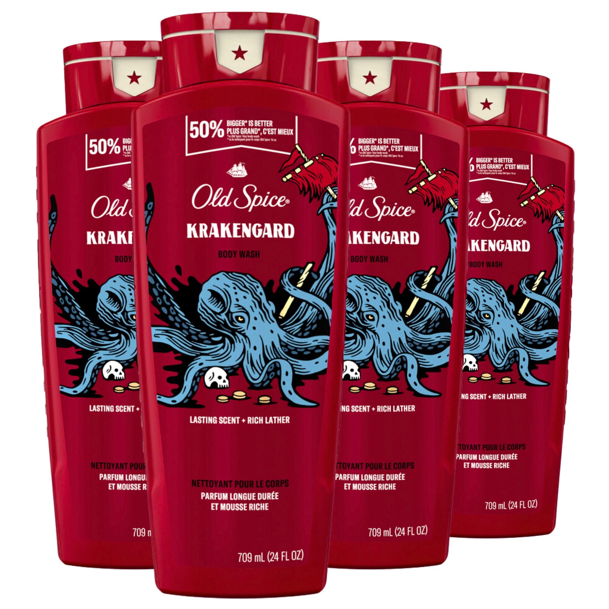 Gel De Baño Old Spice Krakengard Para Hombre 710 Ml (paquete De 4) - Venta Internacional.