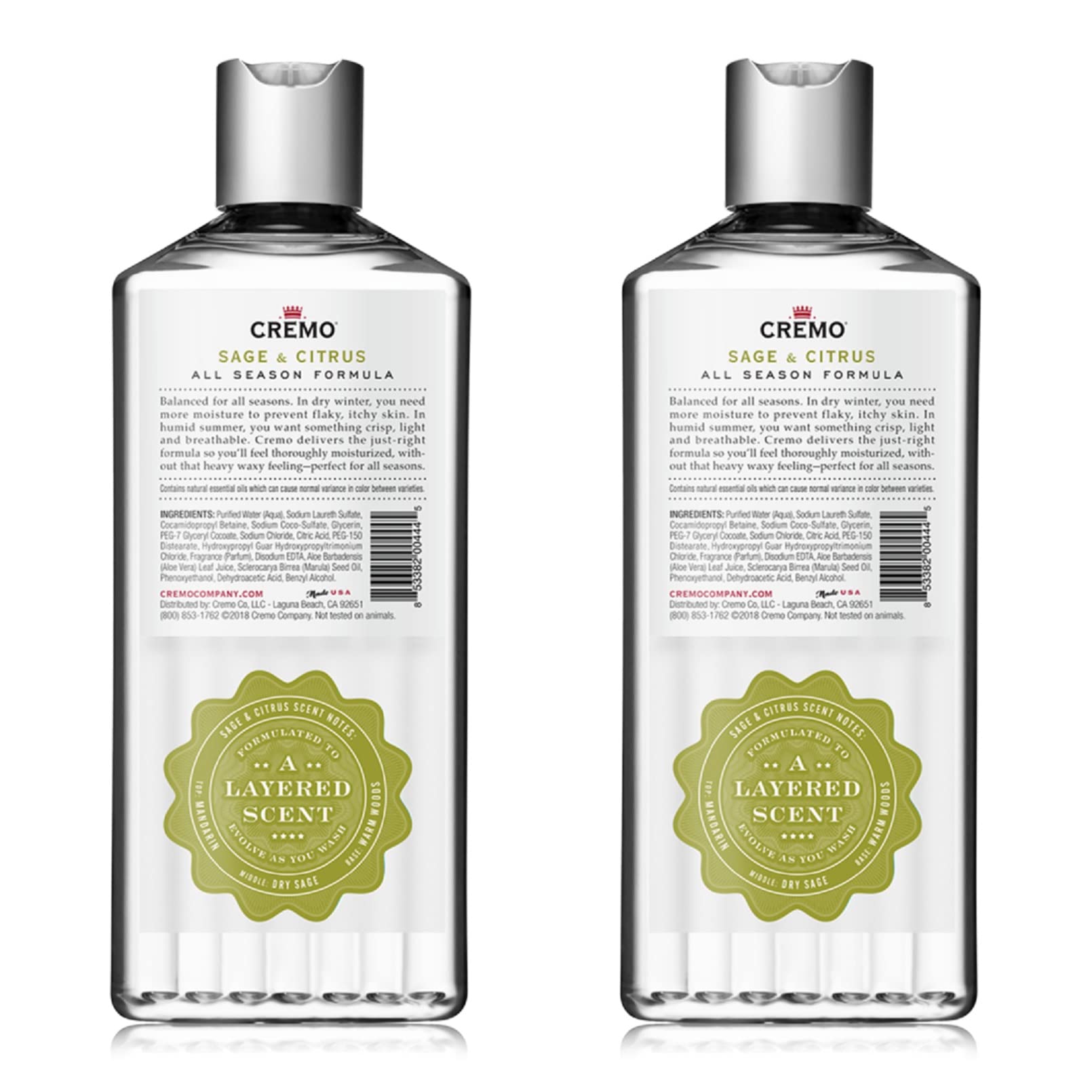 Foto 6 pulgar | Crema De Baño Rica En Espuma Con Salvia Y Cítricos, 480 Ml (paquete De 2) - Venta Internacional.