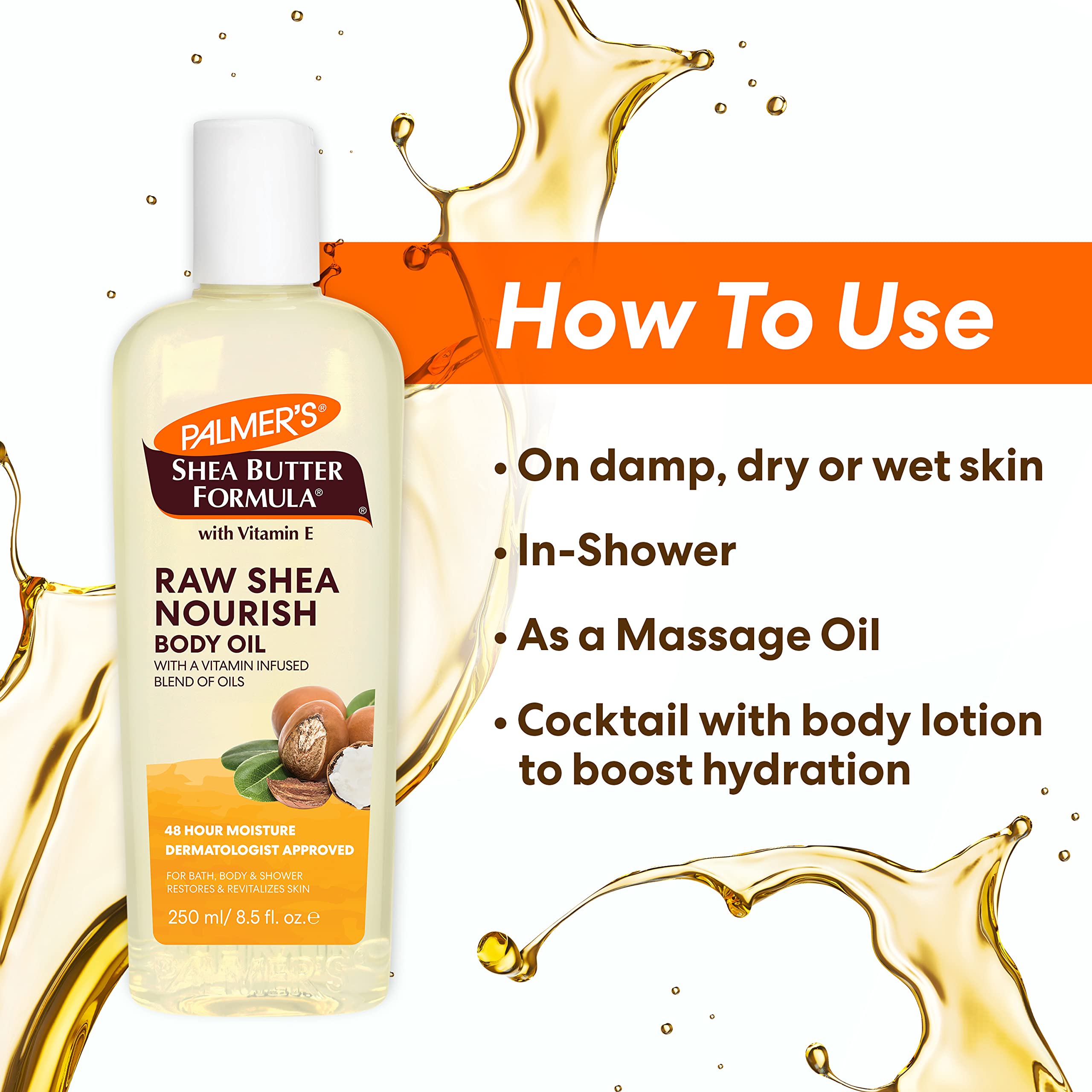 Foto 8 pulgar | Aceite Corporal Palmer's Shea Formula De Karité Crudo Con Vitamina E, 250 Ml - Venta Internacional.