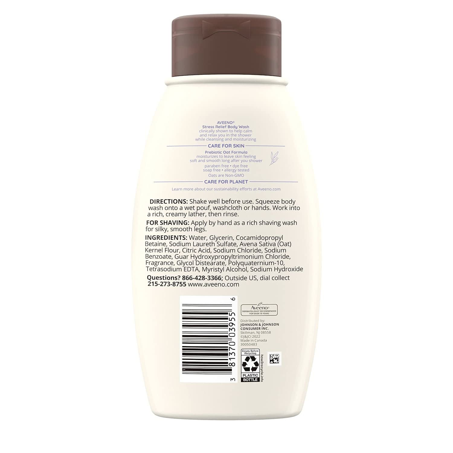 Foto 3 pulgar | Gel De Baño Aveeno Stress Relief Con Avena Y Aceites Esenciales, 360 Ml - Venta Internacional.