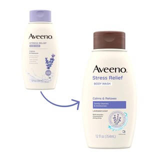 Foto 3 | Gel De Baño Aveeno Stress Relief Con Avena Y Aceites Esenciales, 360 Ml - Venta Internacional.