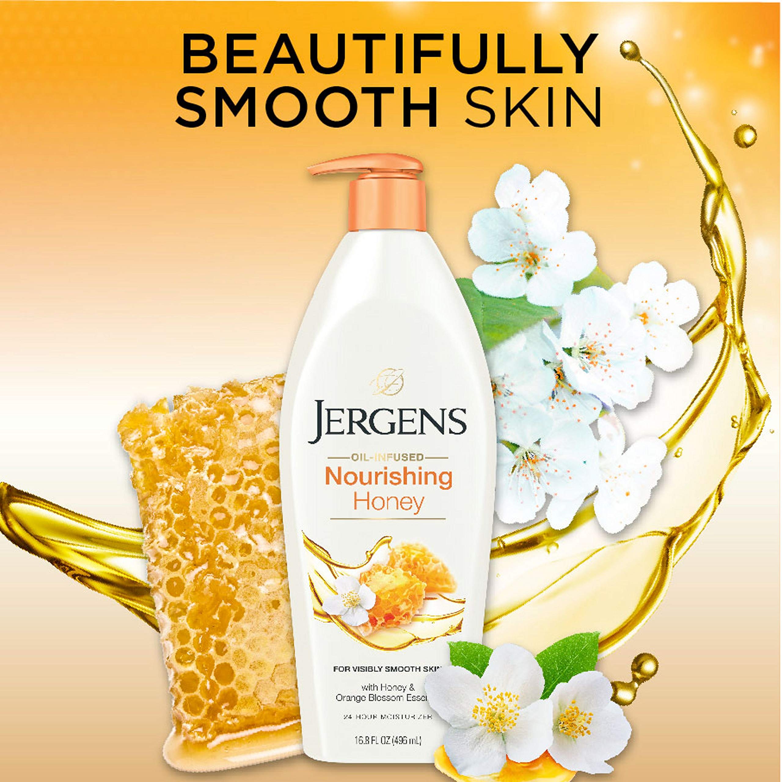 Foto 3 | Hidratante Jergens, Nutritivo Y Miel Para Piel Seca, 500 Ml (paquete De 4) - Venta Internacional.