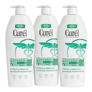 Foto 1 | Loción Corporal Curel, Sin Fragancia, Sin Perfume, Para Piel Seca, 390 Ml X 3 - Venta Internacional.