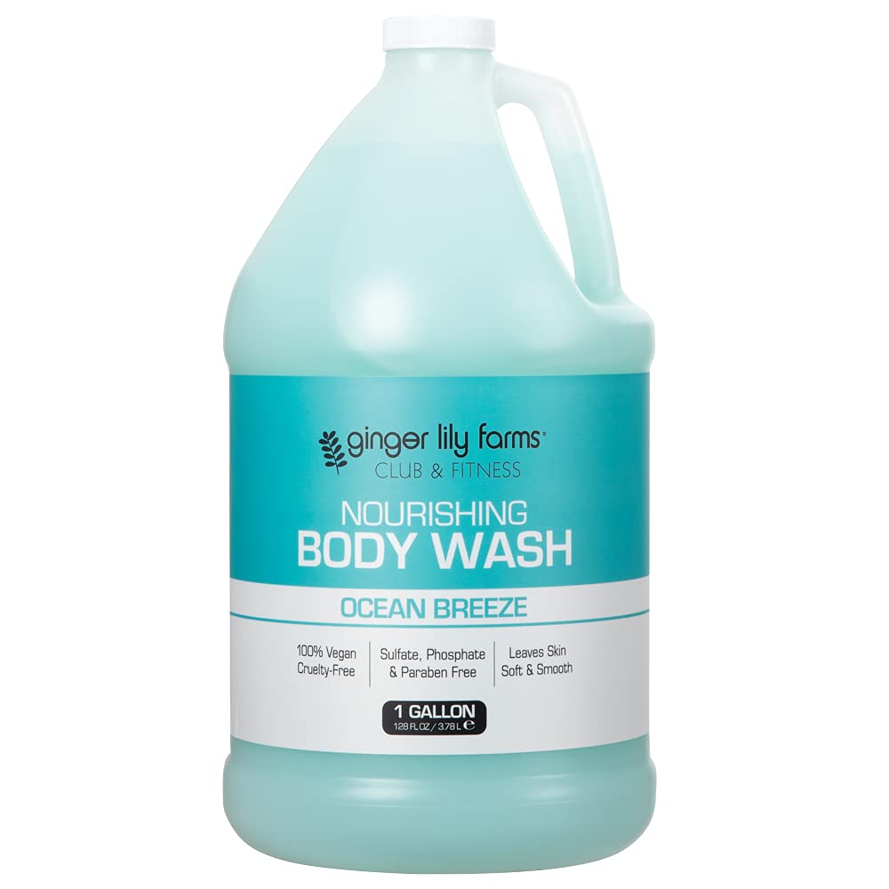 Gel De Baño Ginger Lily Farms Club & Fitness Ocean Breeze 1l - Venta Internacional.