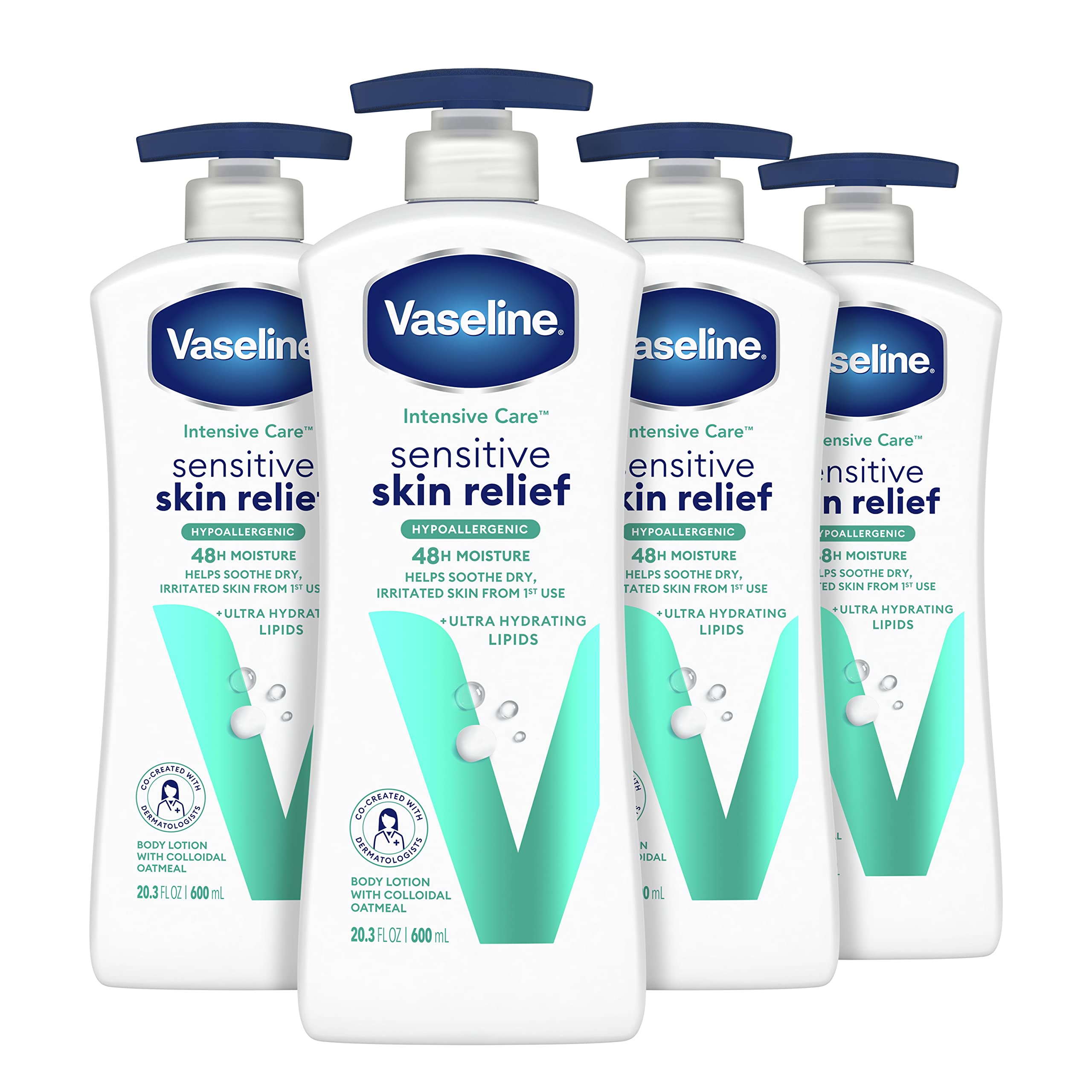 Foto 2 pulgar | Loción Corporal Vaseline Intensive Care Sensitive Skin Relief 4x - Venta Internacional.