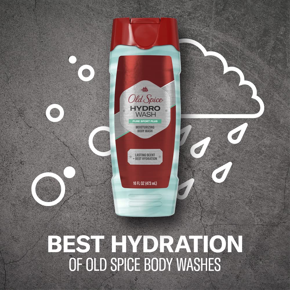 Foto 5 pulgar | Gel De Baño Old Spice Hydro Para Hombre Pure Sport Plus 473 Ml X4 - Venta Internacional.