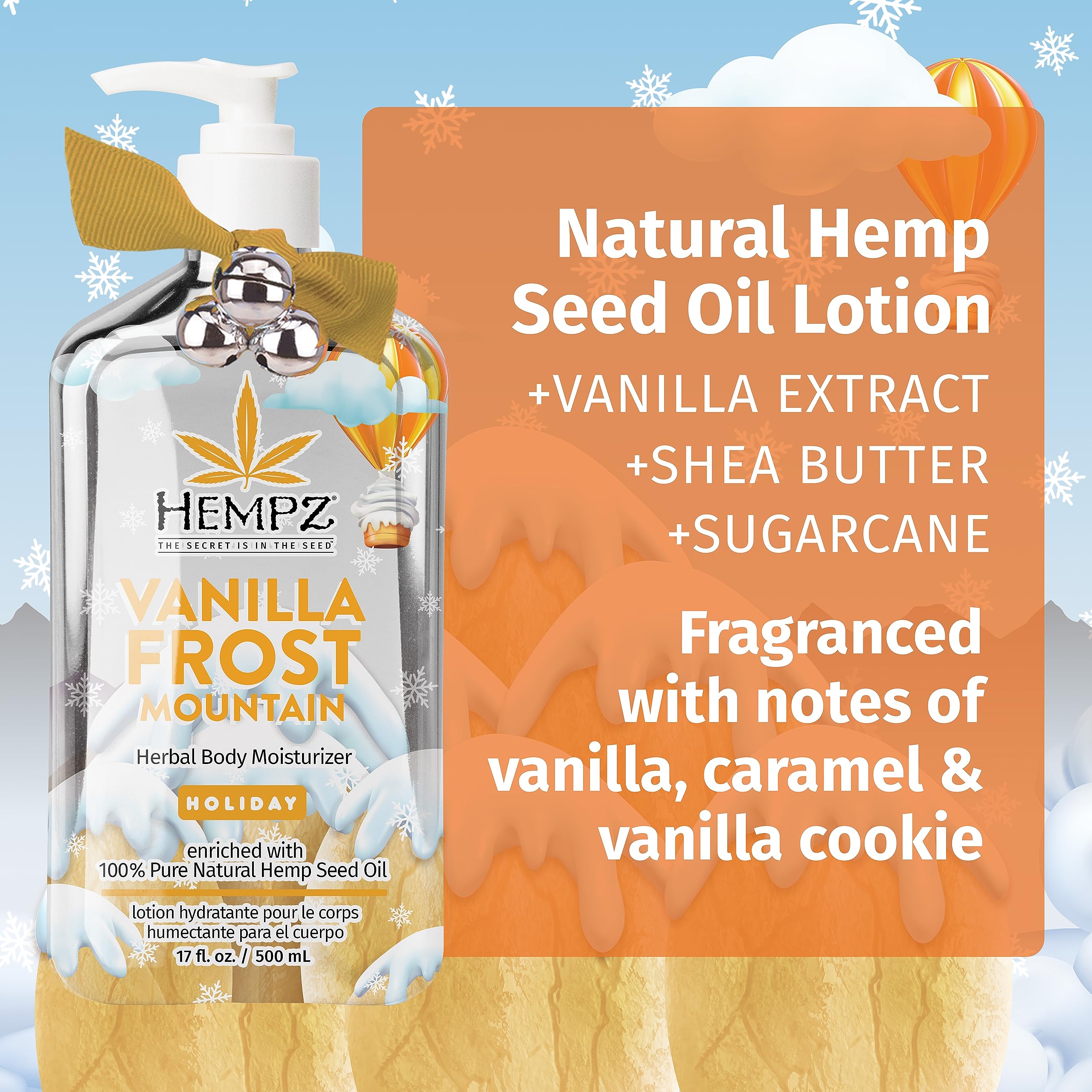 Foto 3 pulgar | Loción Corporal Hempz Vanilla Frosted Mountain 500 Ml Holiday Ed. - Venta Internacional.
