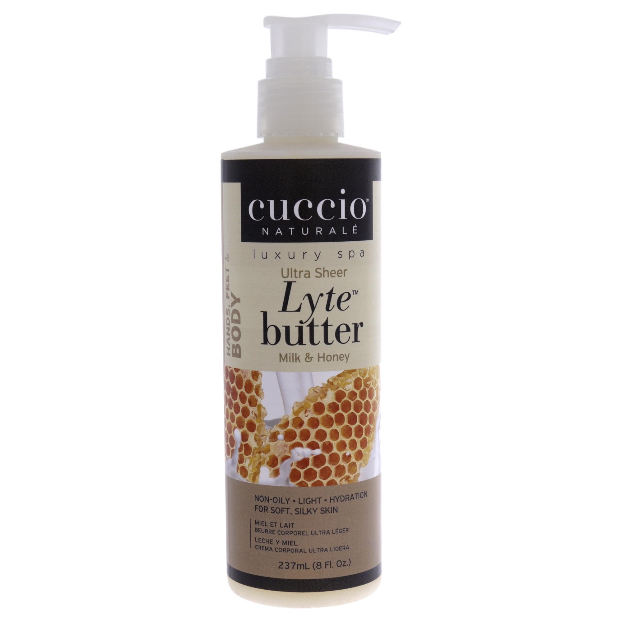 Crema Corporal Cuccio Naturale Lyte Ultra-sheer 240 Ml De Leche Y Miel - Venta Internacional.